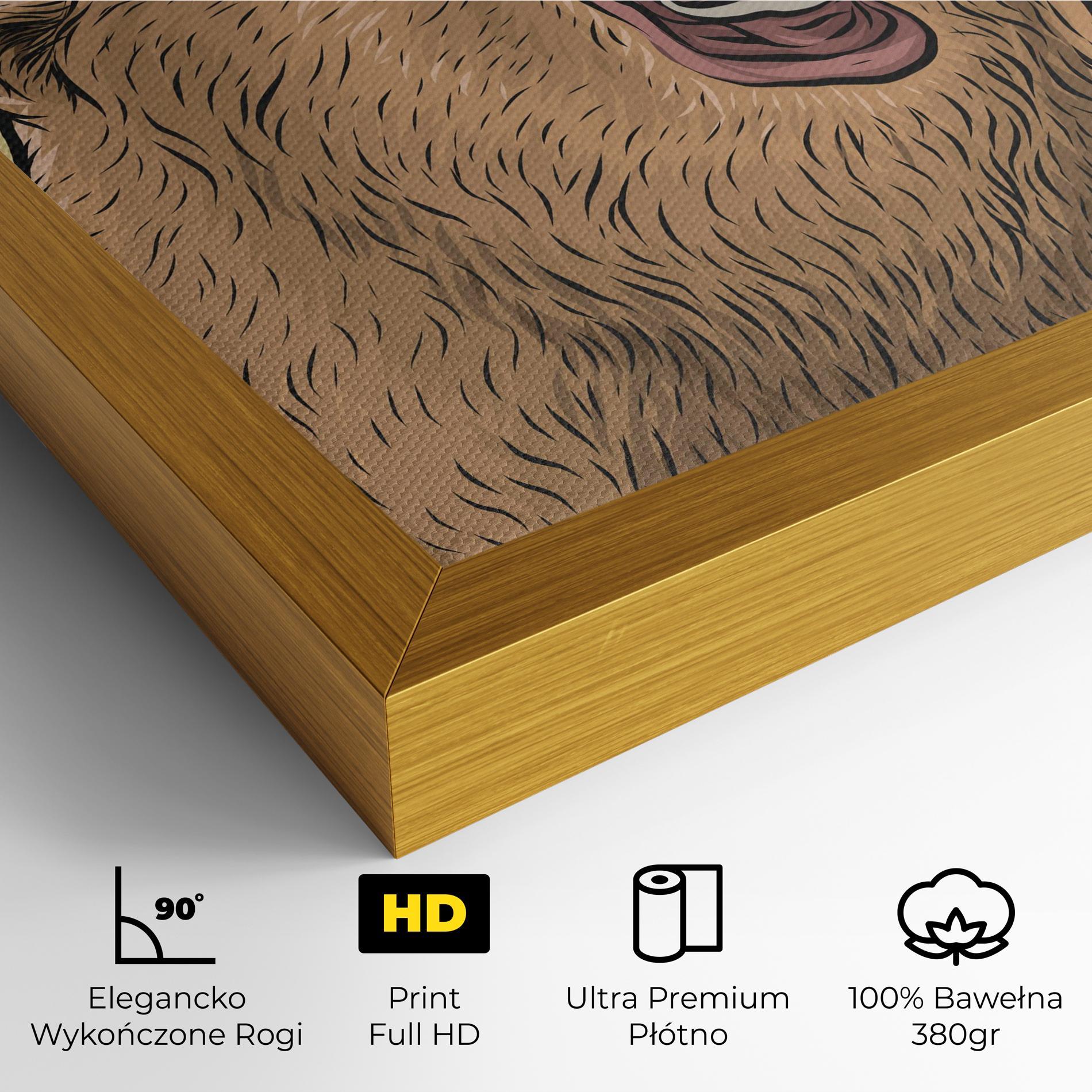 Obraz na Płótnie Bear Singing mockup 4