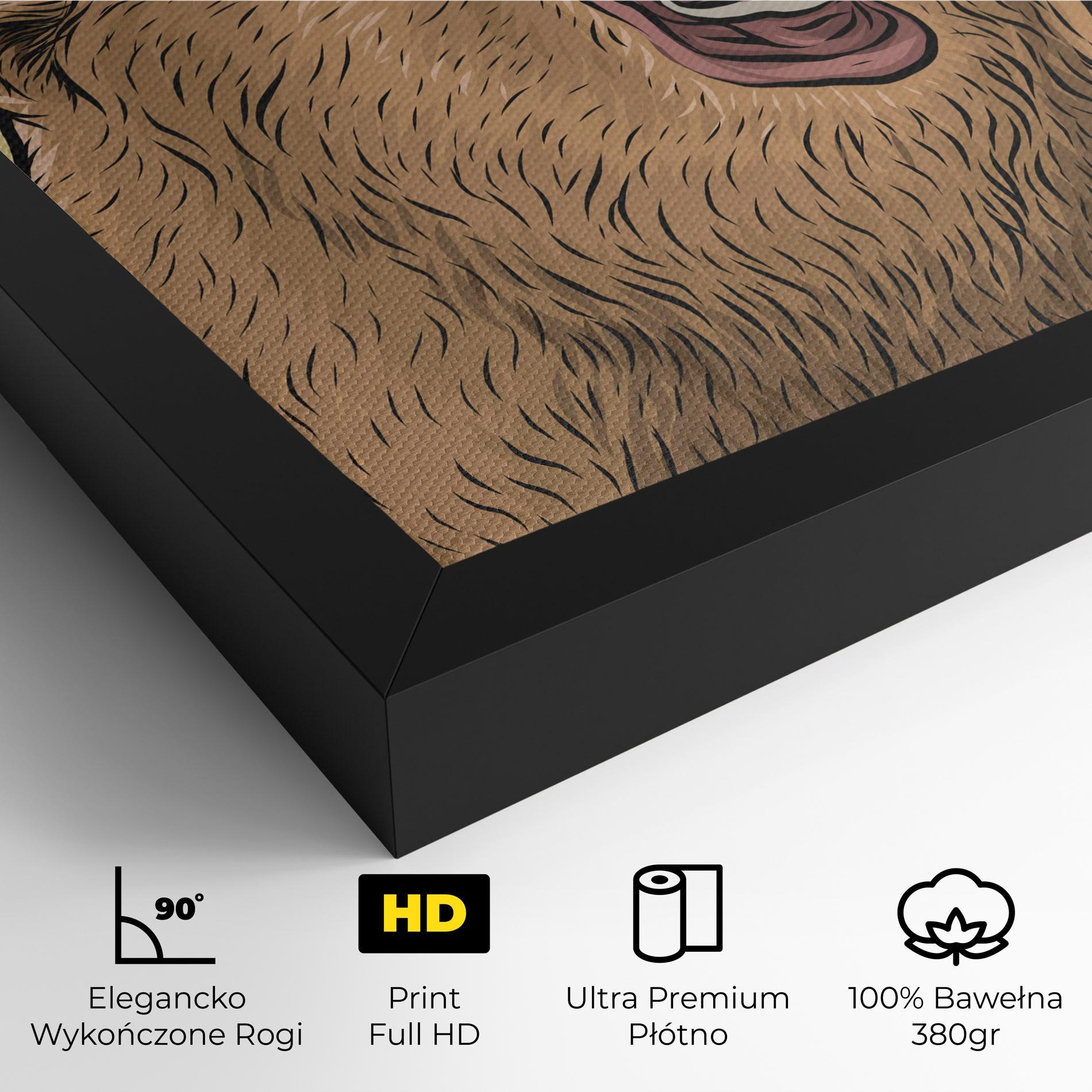 Obraz na Płótnie Bear Singing mockup 4