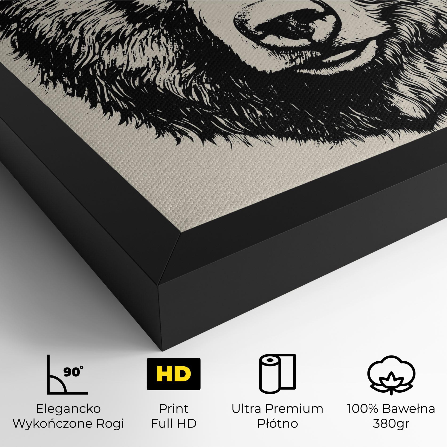 Obraz na Płótnie Cream Head Bear mockup 4