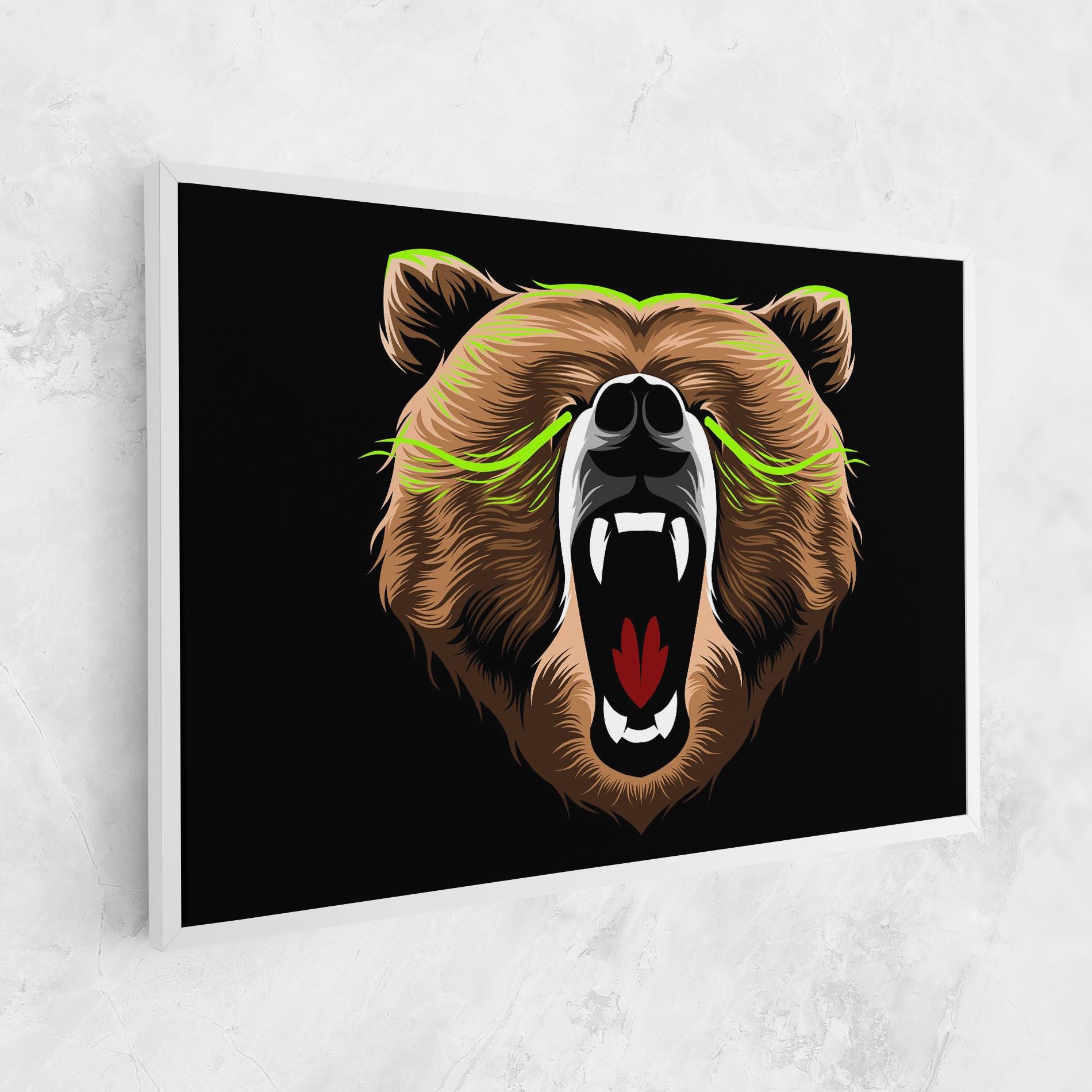 Obraz na Płótnie Green Line Bear mockup 1