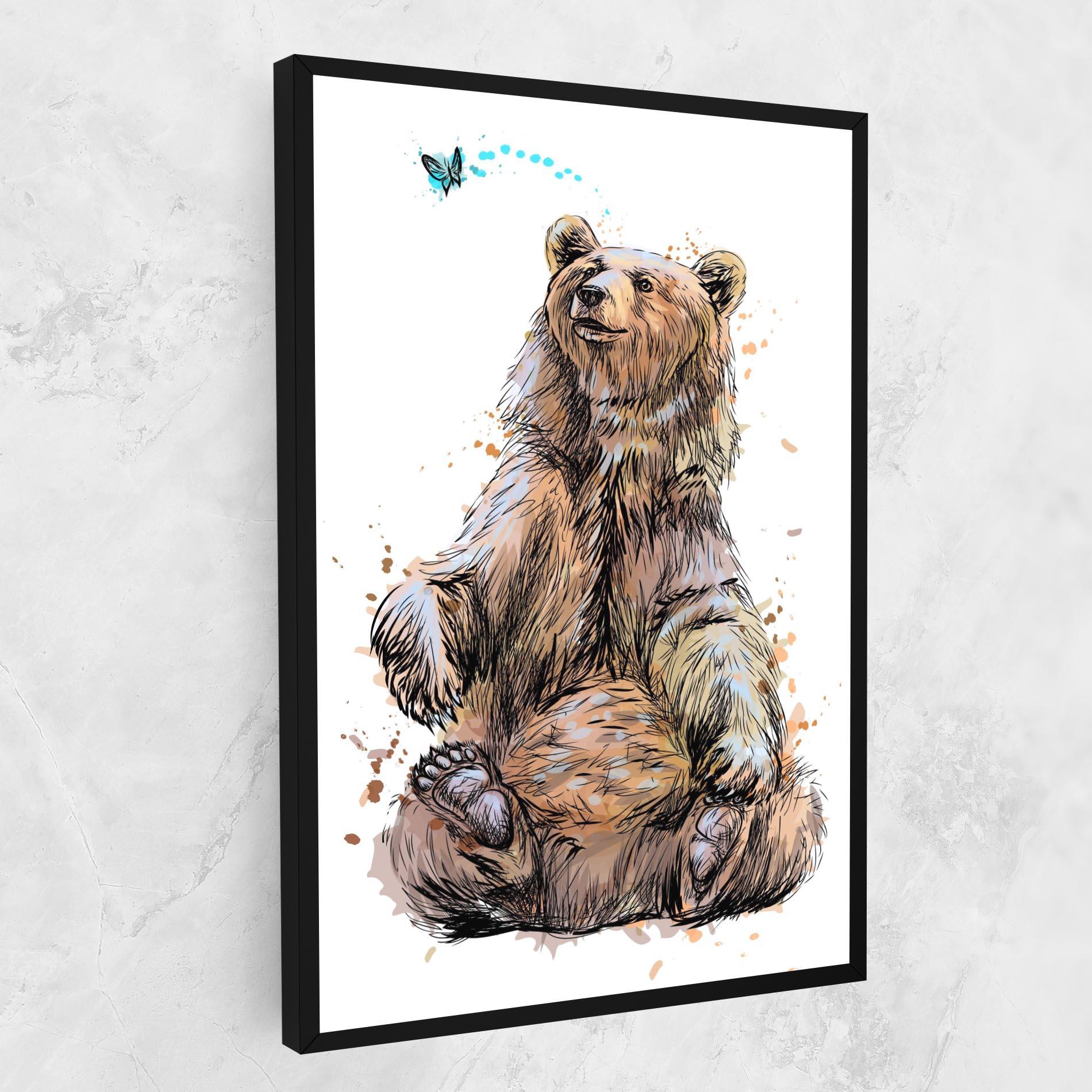 Obraz na Płótnie Butterfly Bear mockup 1