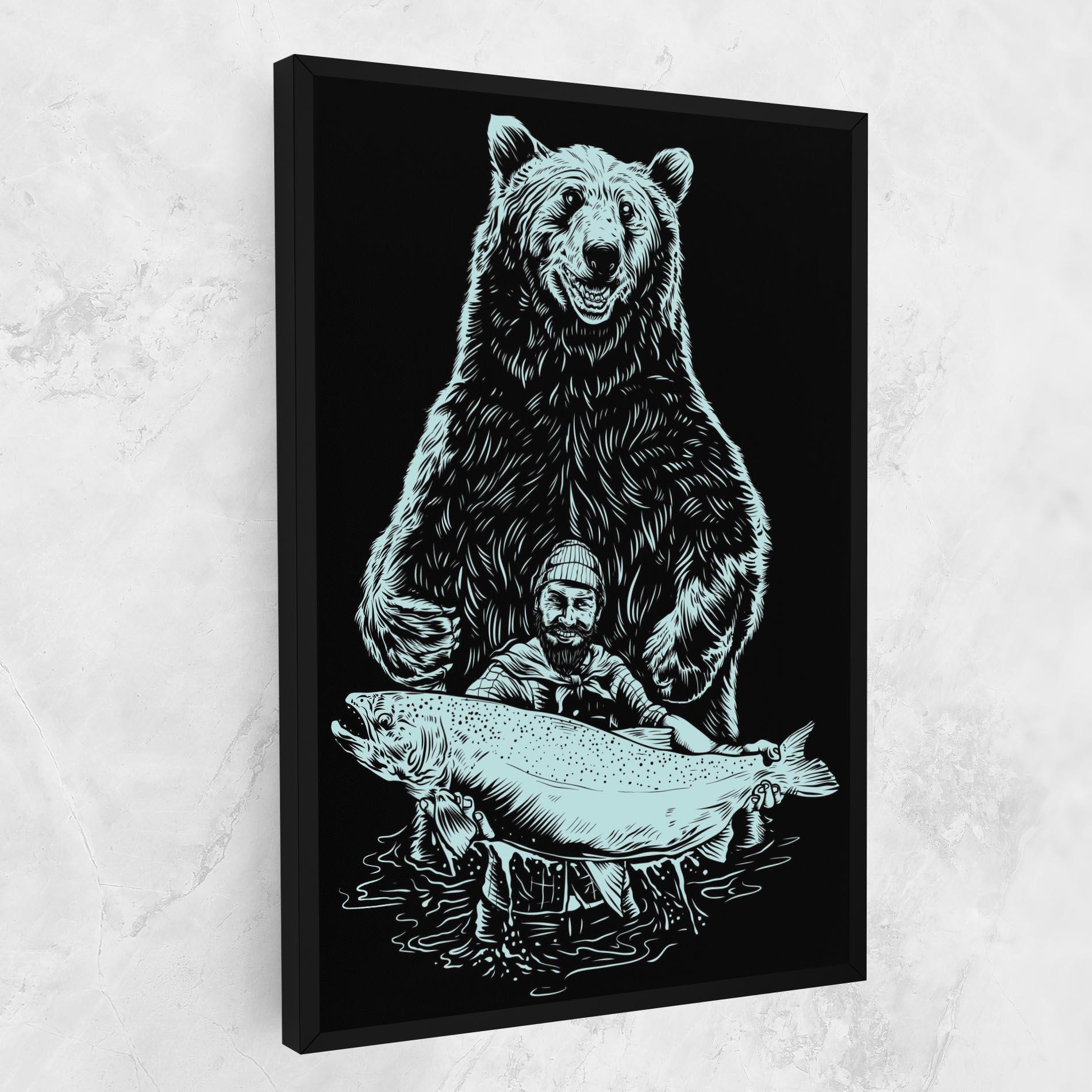 Obraz na Płótnie Fishing Bear mockup 1