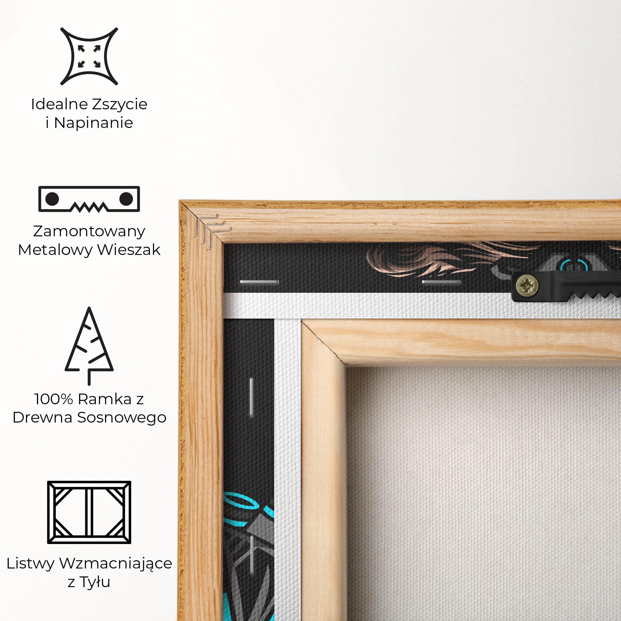 Obraz na Płótnie Black Cyborg Bear mockup 5