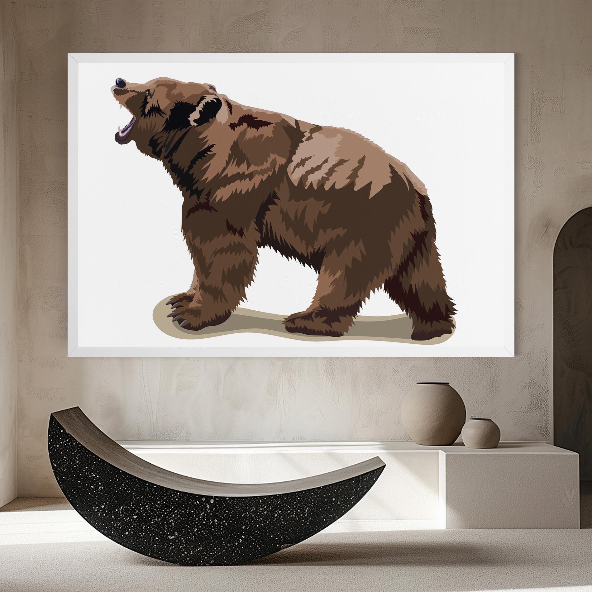 Obraz na Płótnie Angry Walking Bear mockup 8