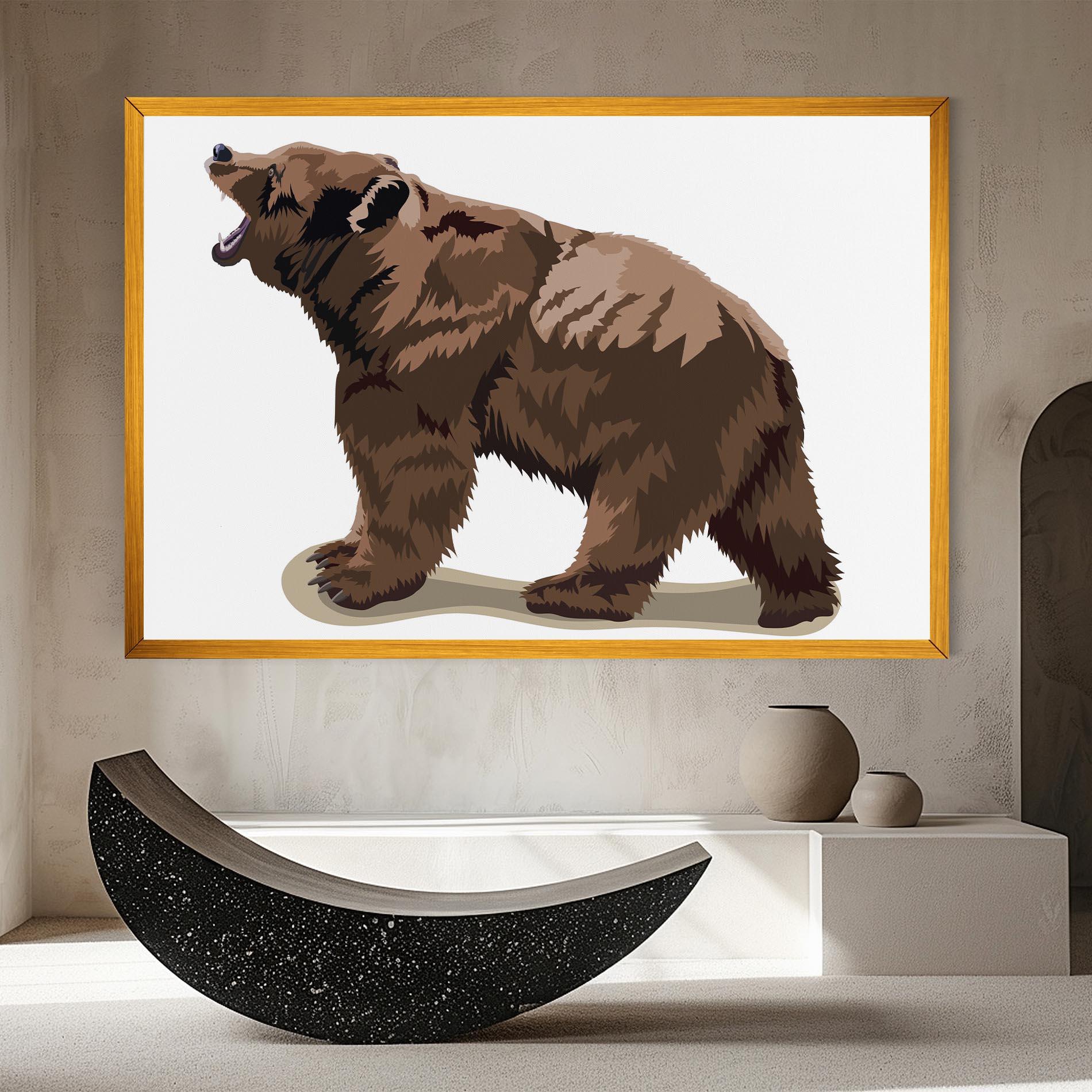 Obraz na Płótnie Angry Walking Bear mockup 8