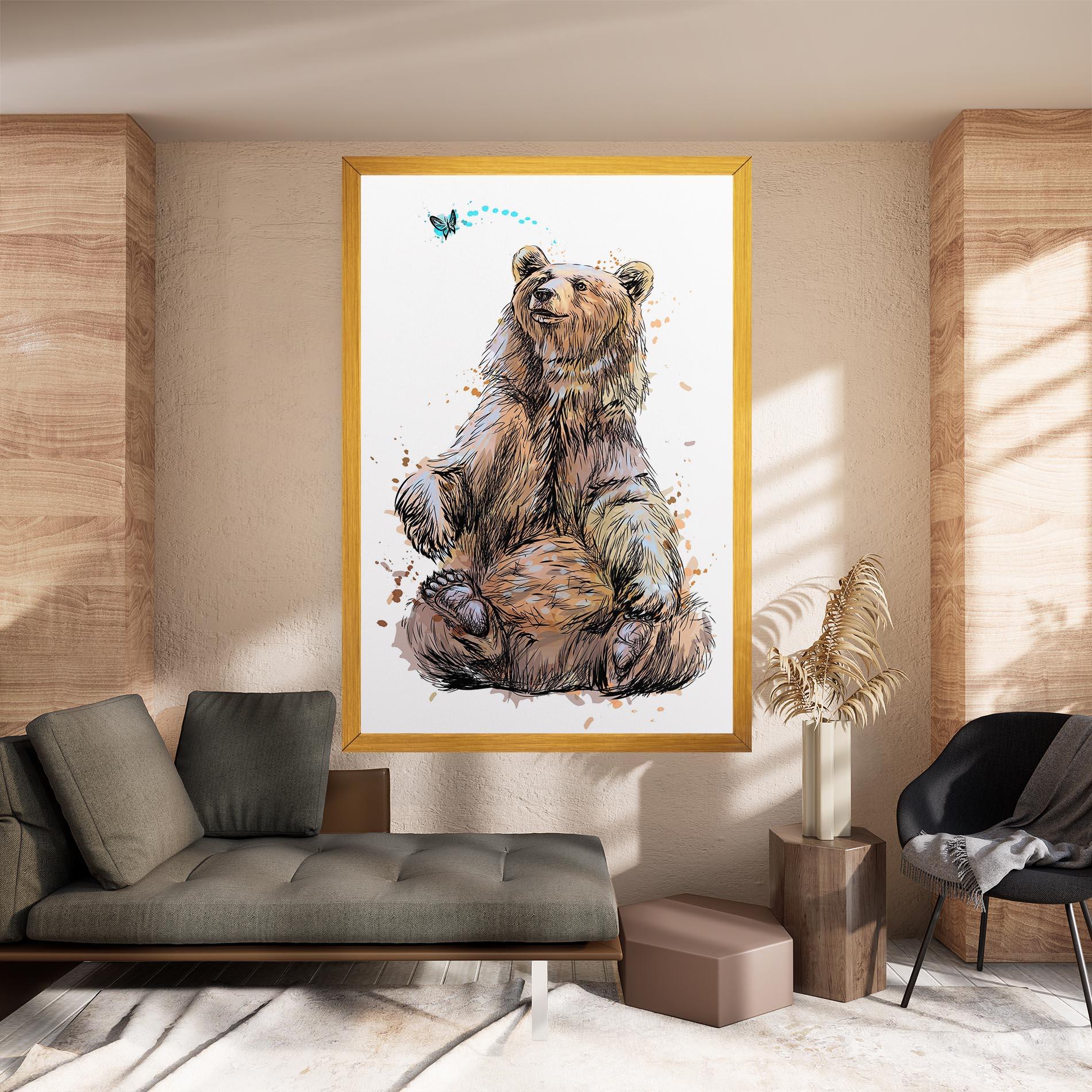 Obraz na Płótnie Butterfly Bear mockup 8