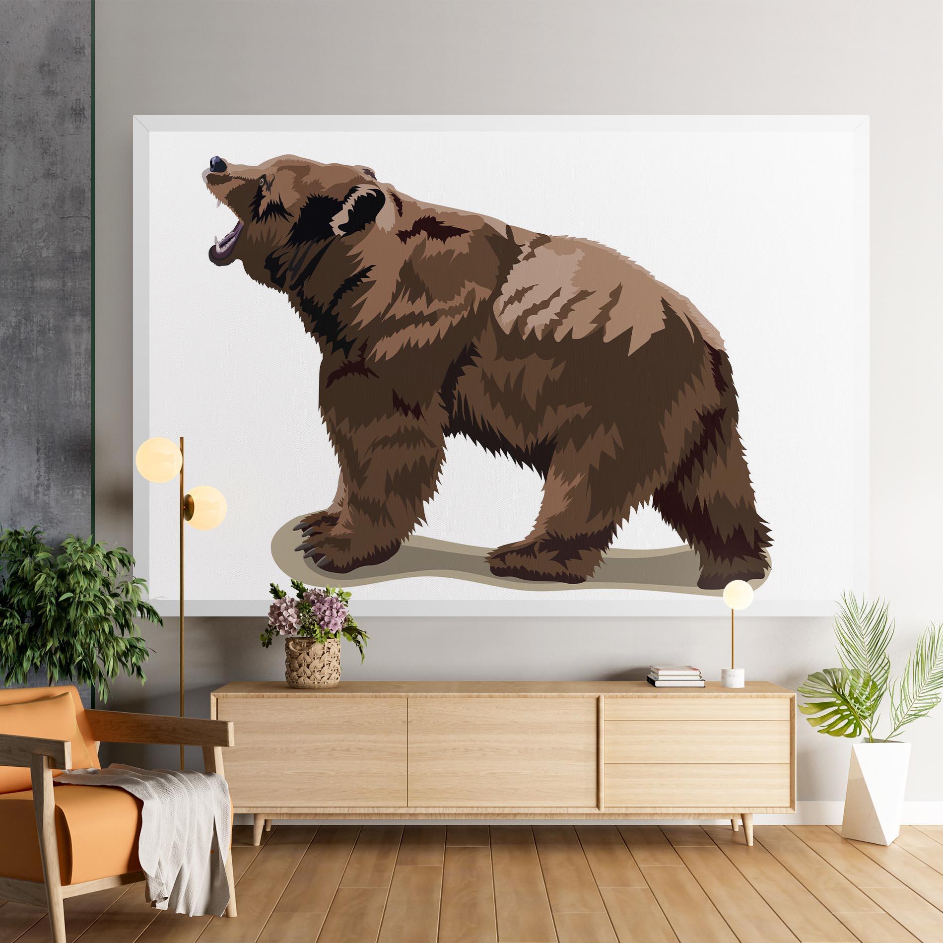 Obraz na Płótnie Angry Walking Bear mockup 9