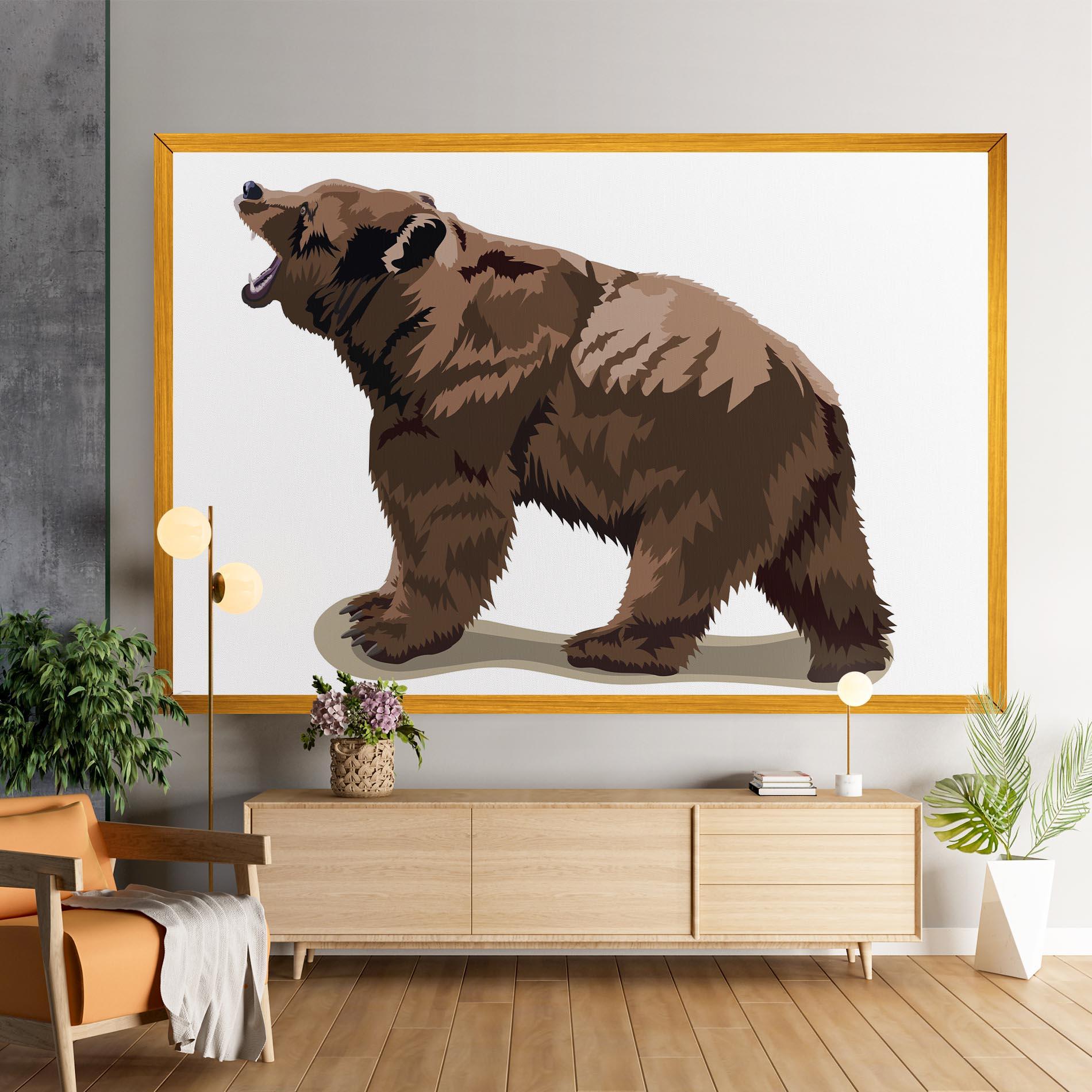 Obraz na Płótnie Angry Walking Bear mockup 9