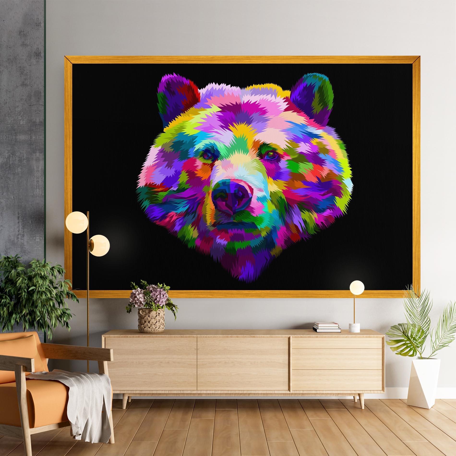 Obraz na Płótnie Bear Head Art mockup 9