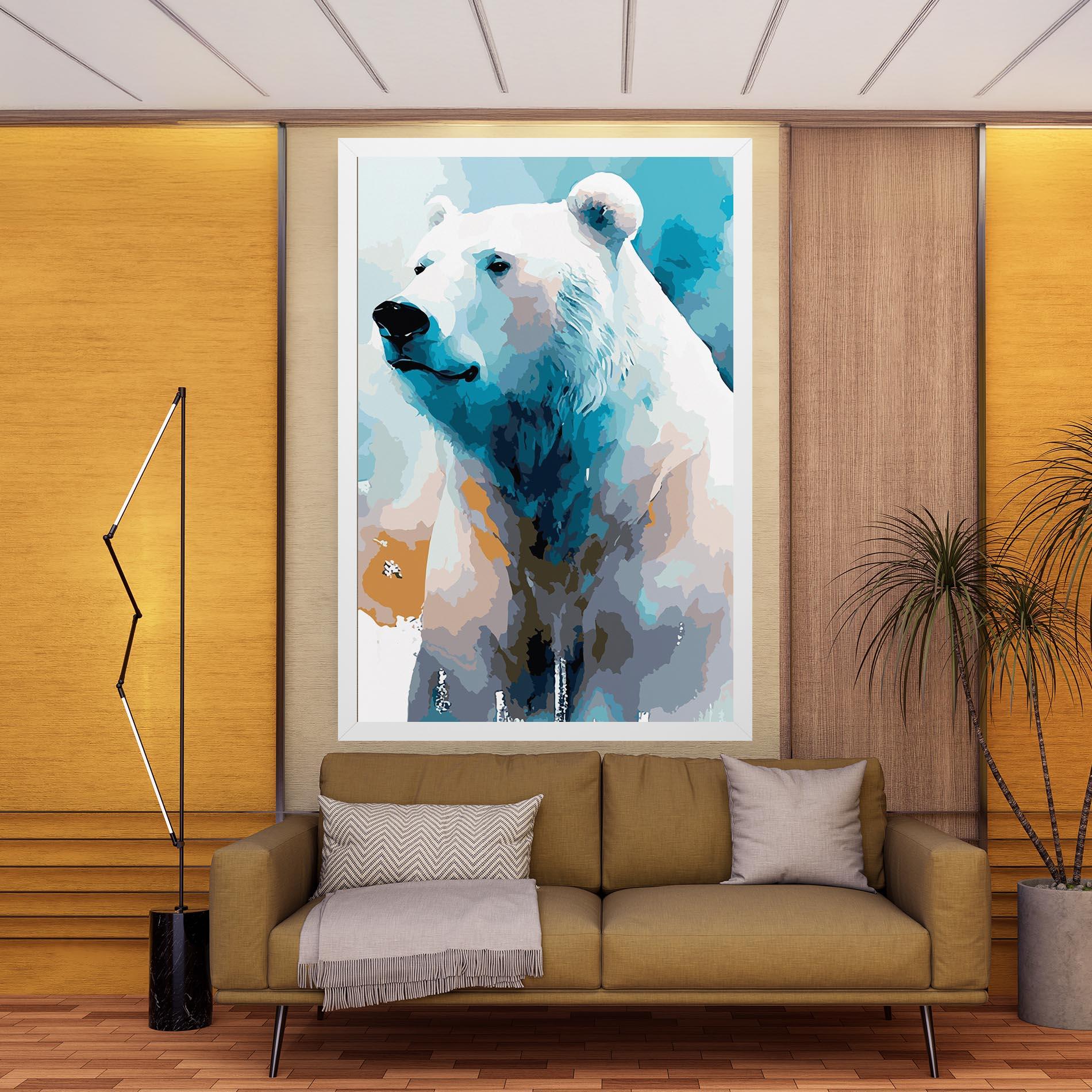 Obraz na Płótnie Beautiful Icebear mockup 9