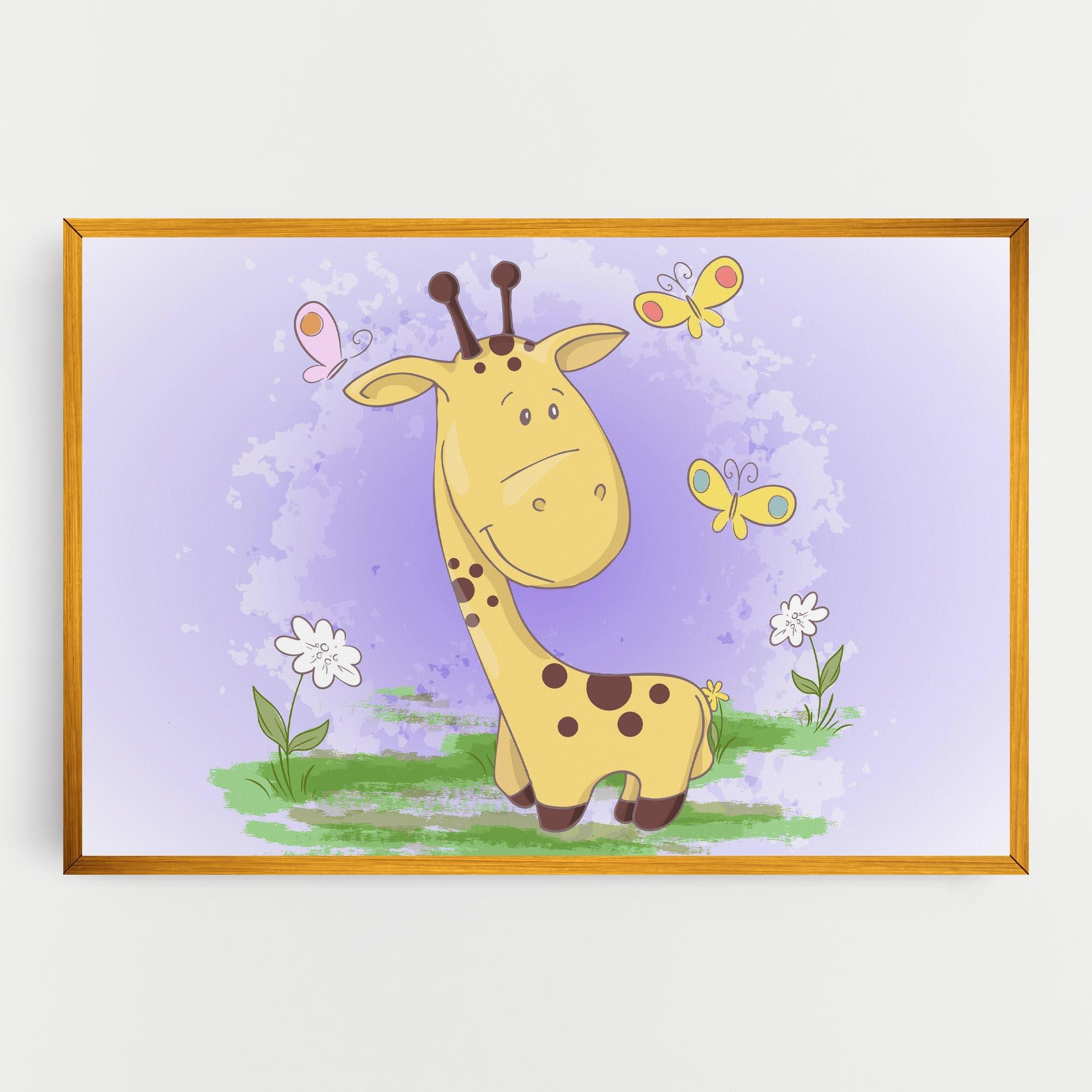 Obraz na Płótnie Cute Giraffe mockup 0