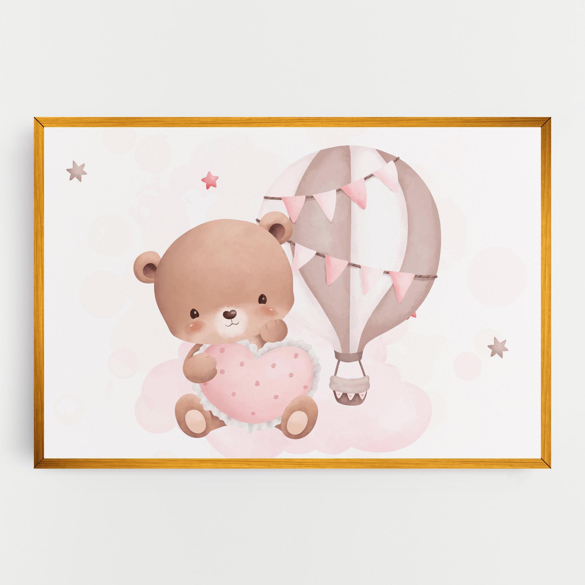 Obraz na Płótnie Pink Heart Bear mockup 0
