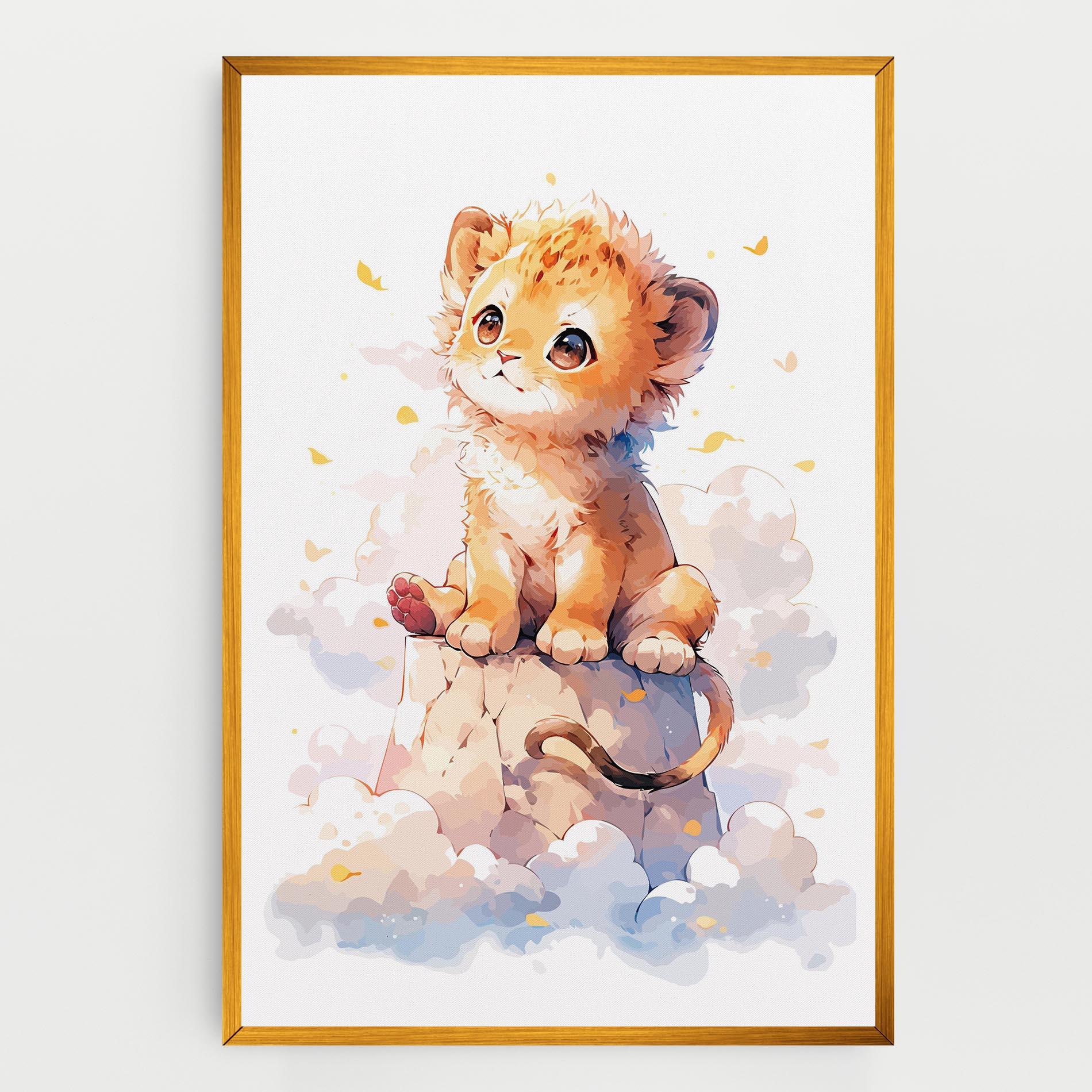 Obraz na Płótnie Cute Cloud Lion mockup 0