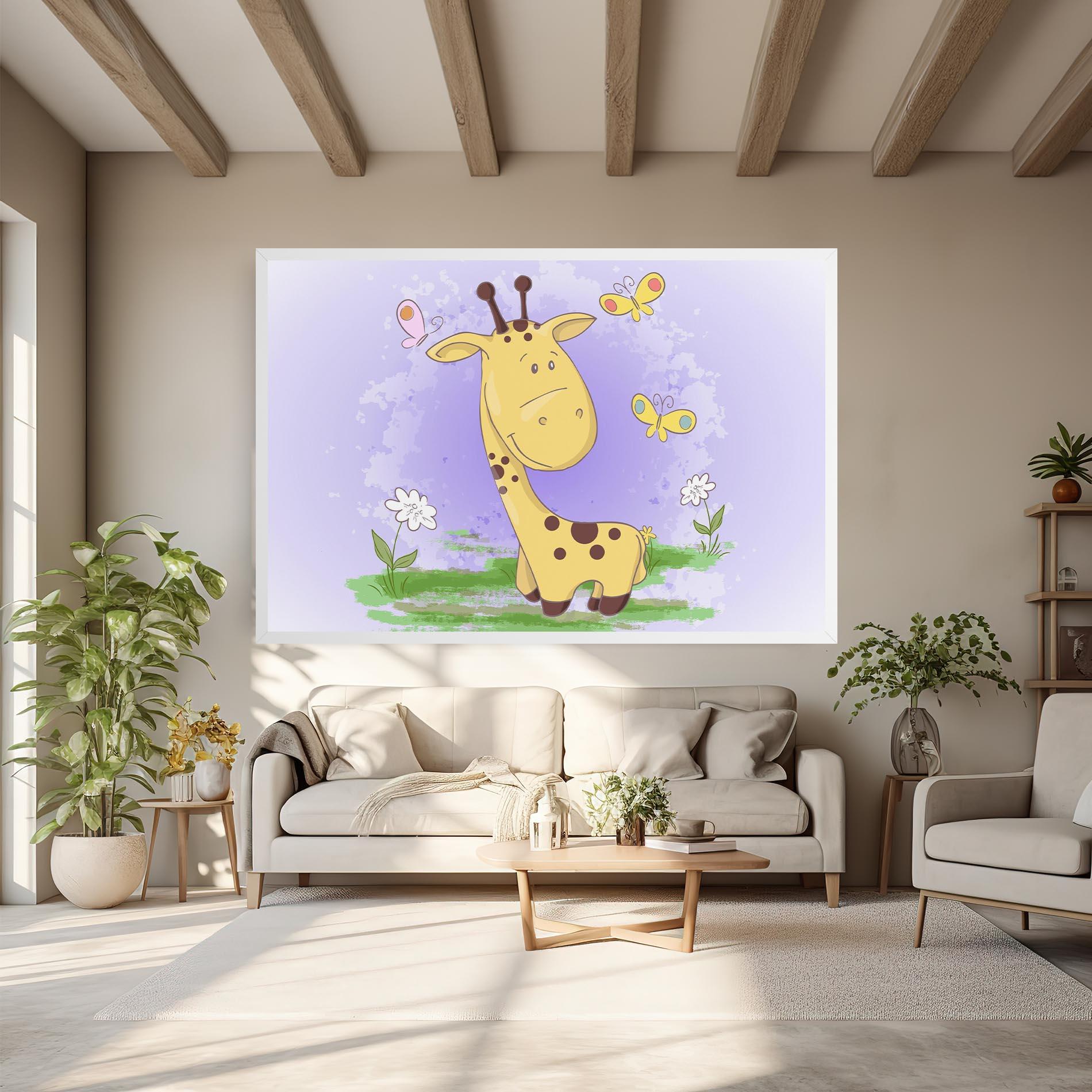 Obraz na Płótnie Cute Giraffe mockup 6