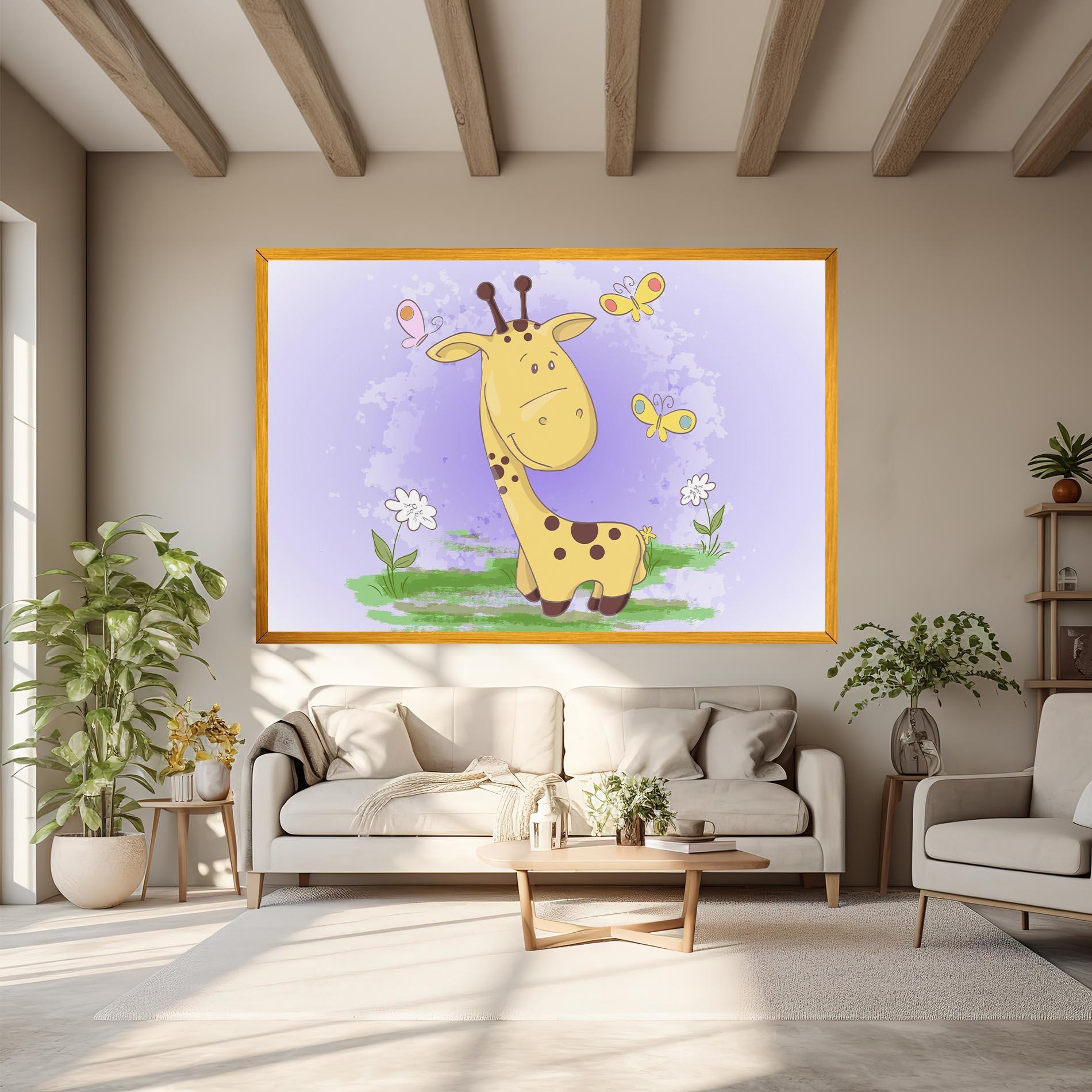 Obraz na Płótnie Cute Giraffe mockup 6