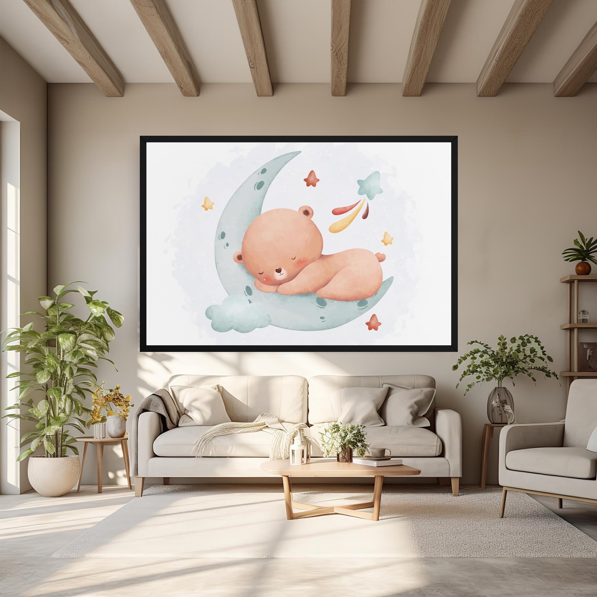 Obraz na Płótnie Blue Moon Bear mockup 6