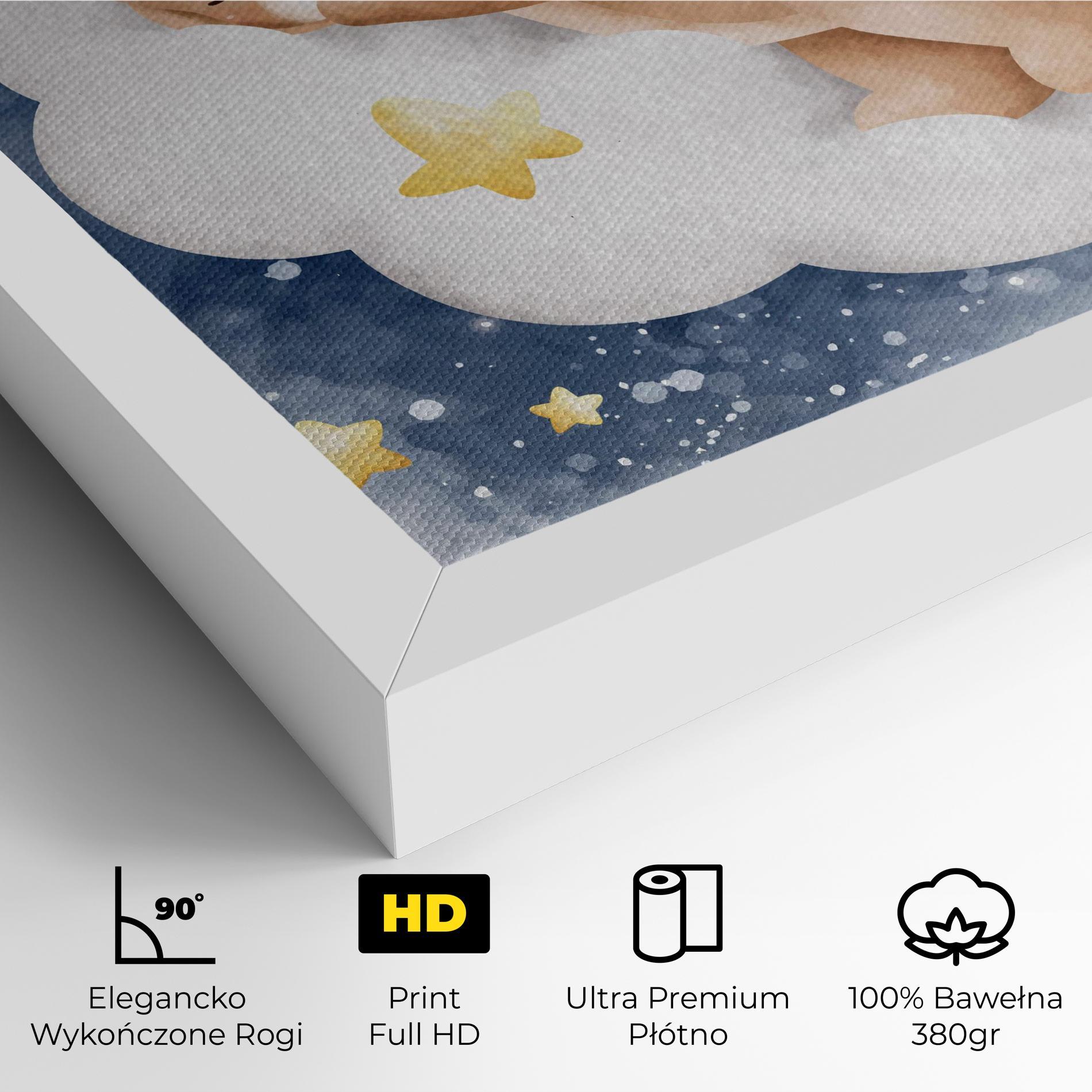 Obraz na Płótnie Bear Cloud Sleep mockup 4