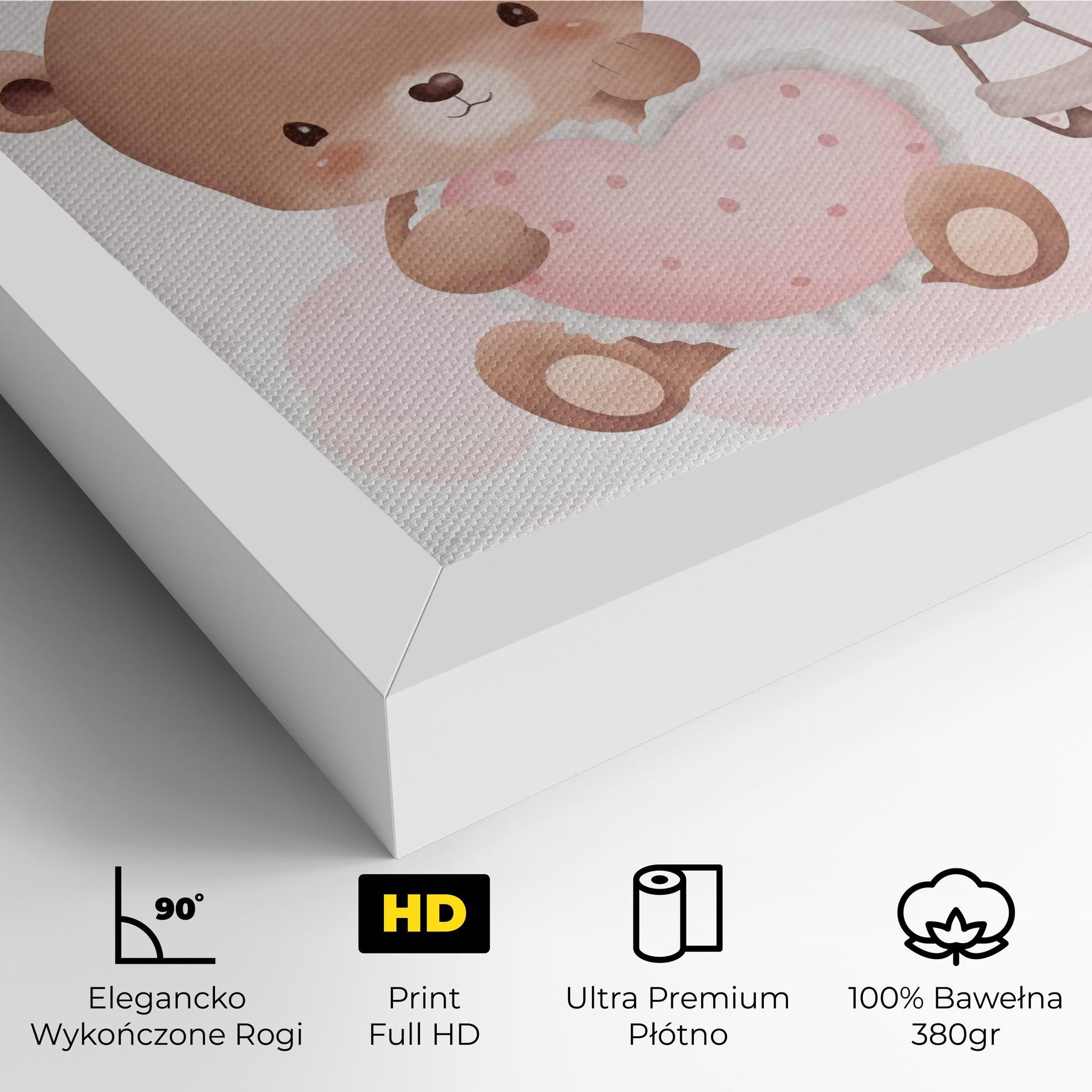 Pink Heart Bear mockup 4