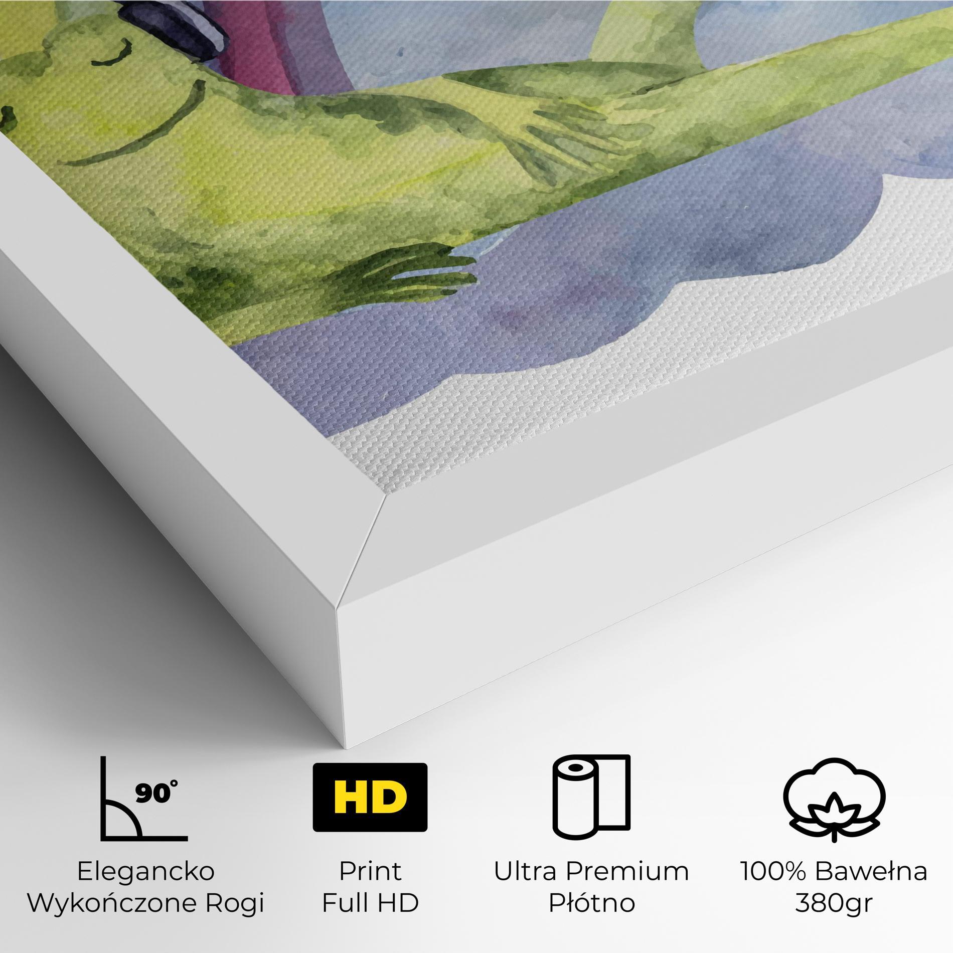 Obraz na Płótnie Rainbow Frog mockup 4