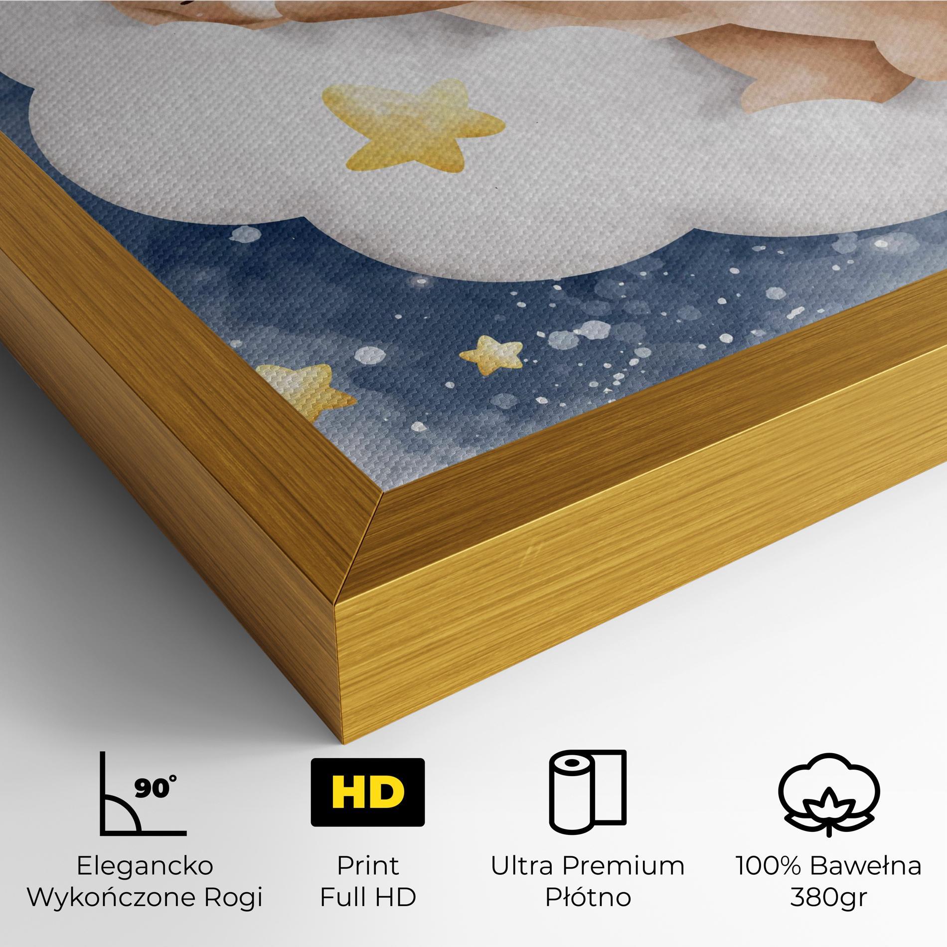 Obraz na Płótnie Bear Cloud Sleep mockup 4