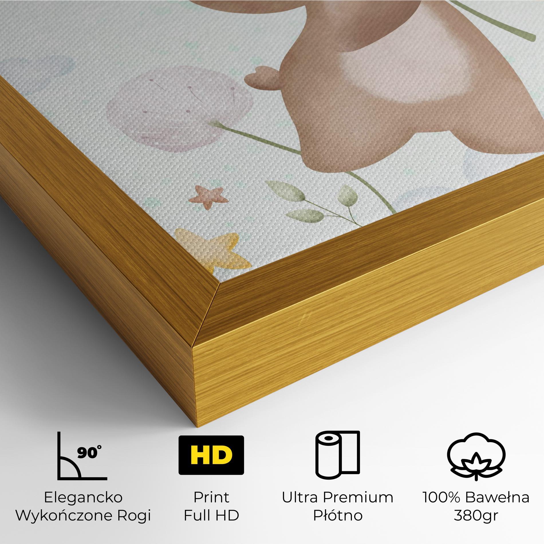 Obraz na Płótnie Bear Rainbow Art mockup 4