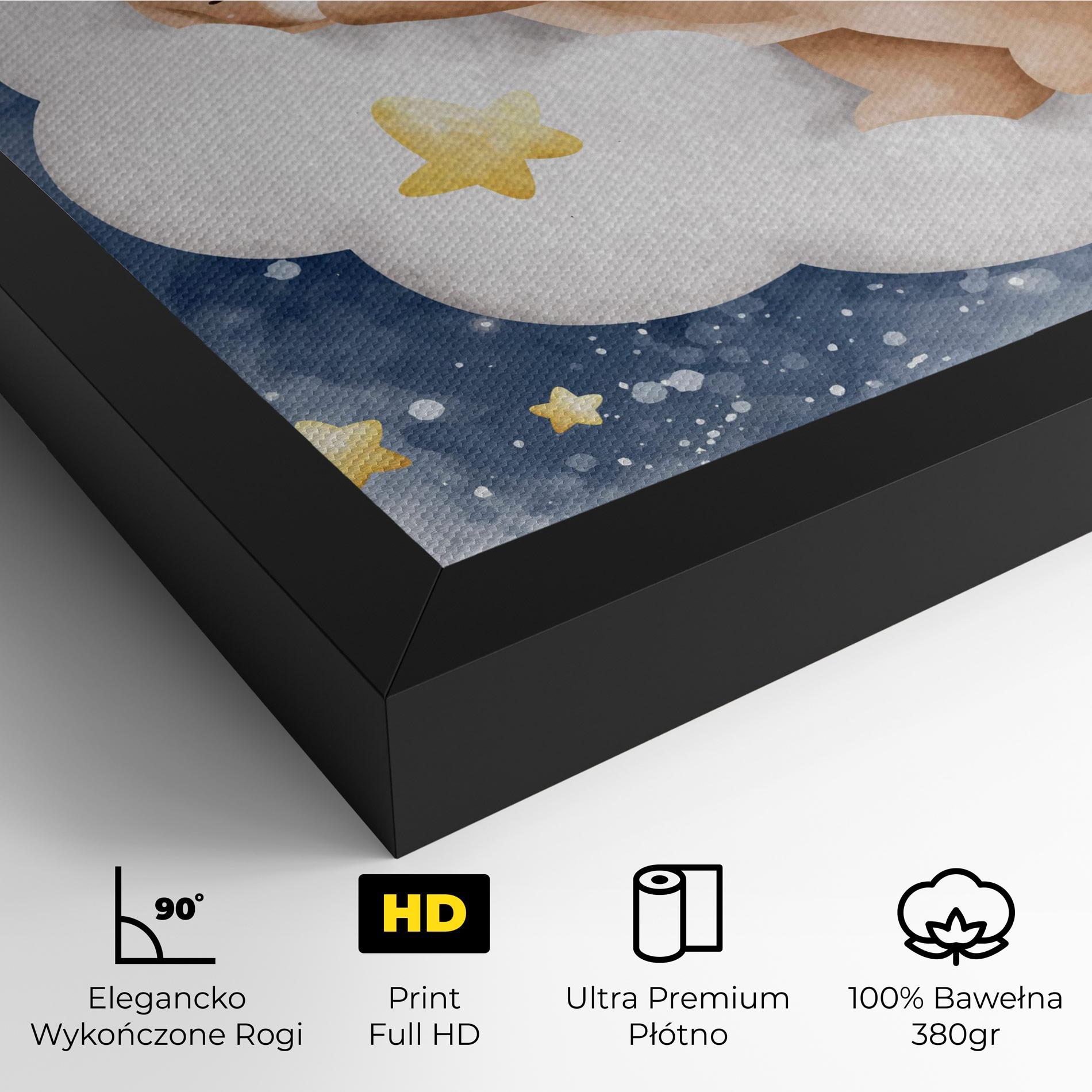Obraz na Płótnie Bear Cloud Sleep mockup 4