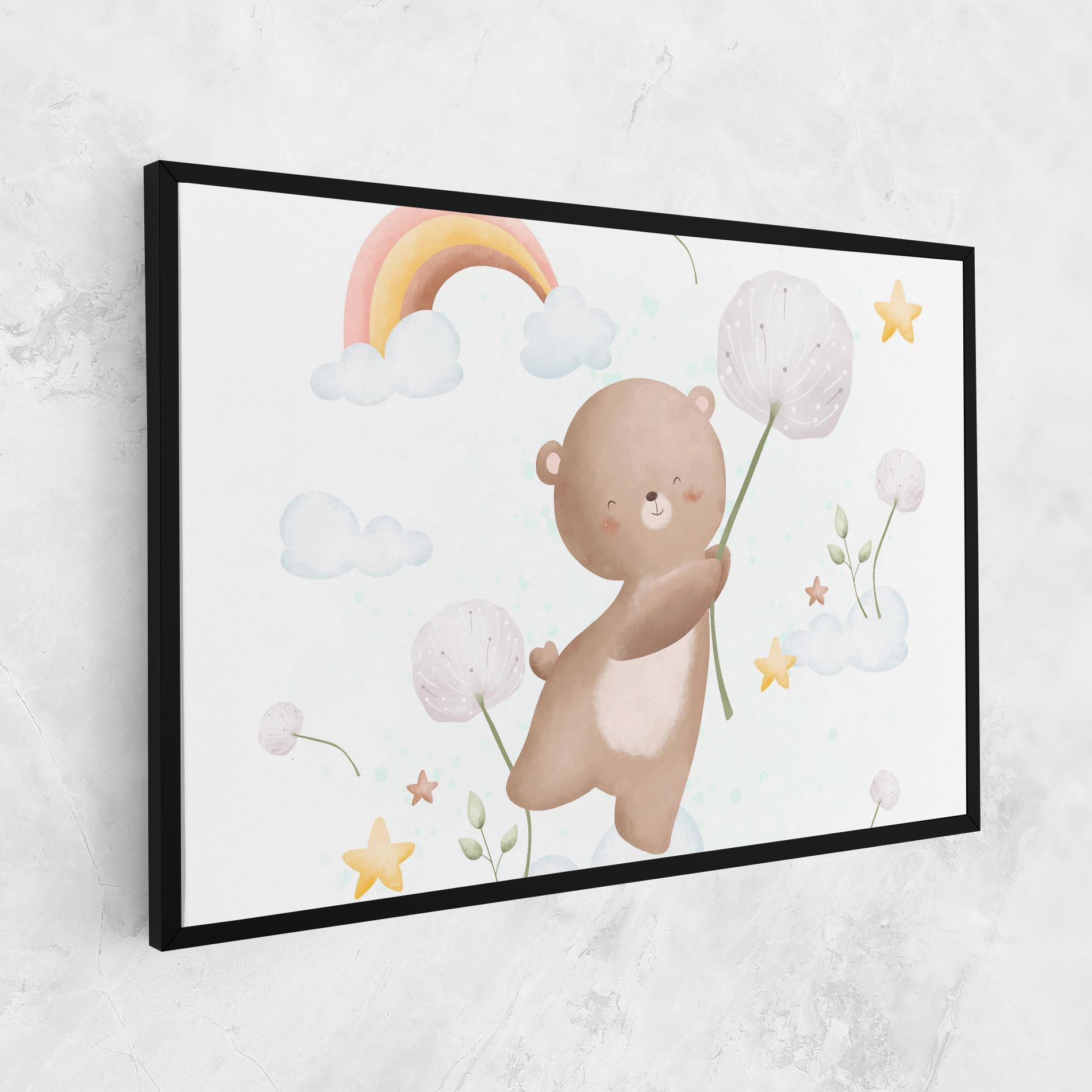 Obraz na Płótnie Bear Rainbow Art mockup 1