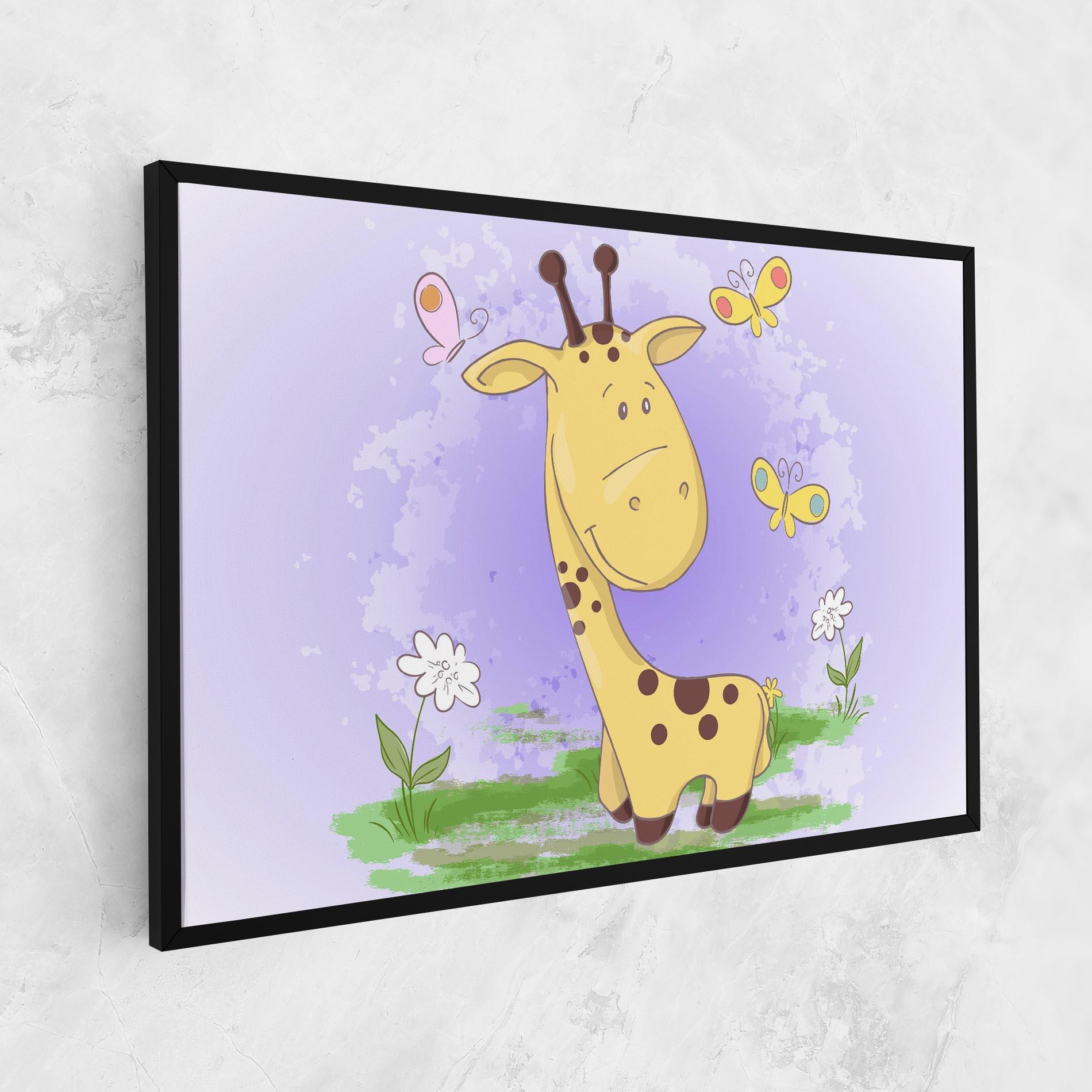 Obraz na Płótnie Cute Giraffe mockup 1