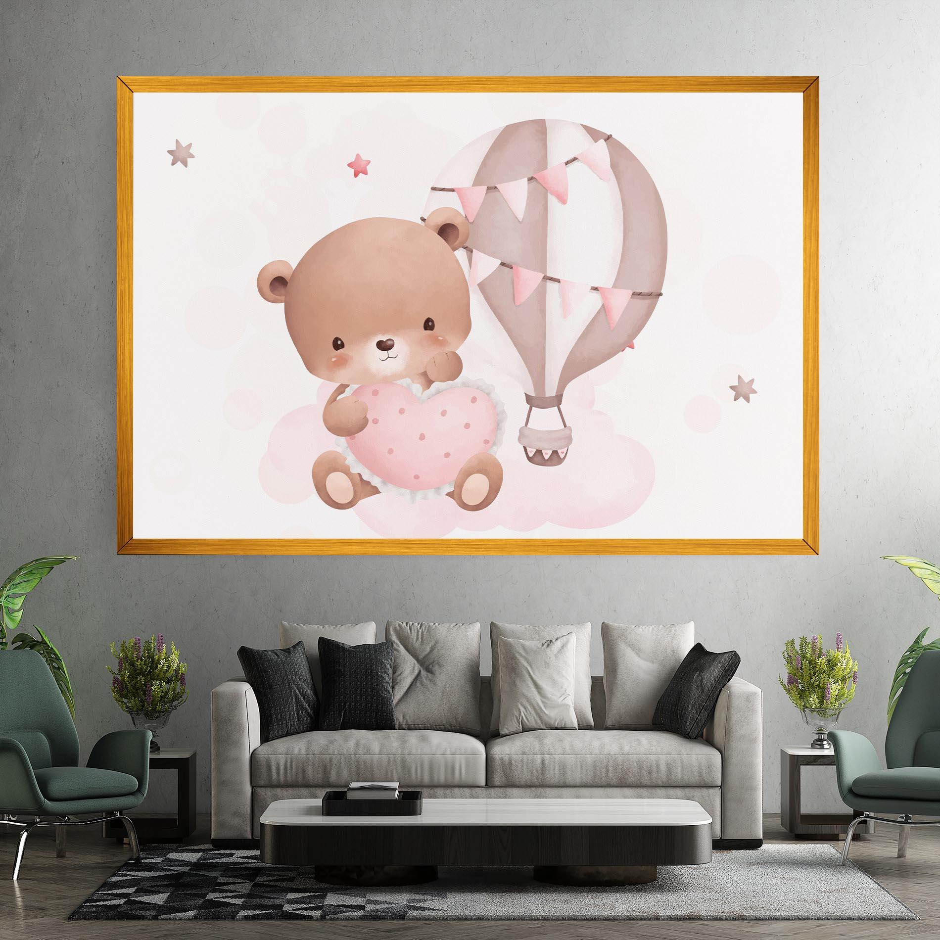Obraz na Płótnie Pink Heart Bear mockup 7