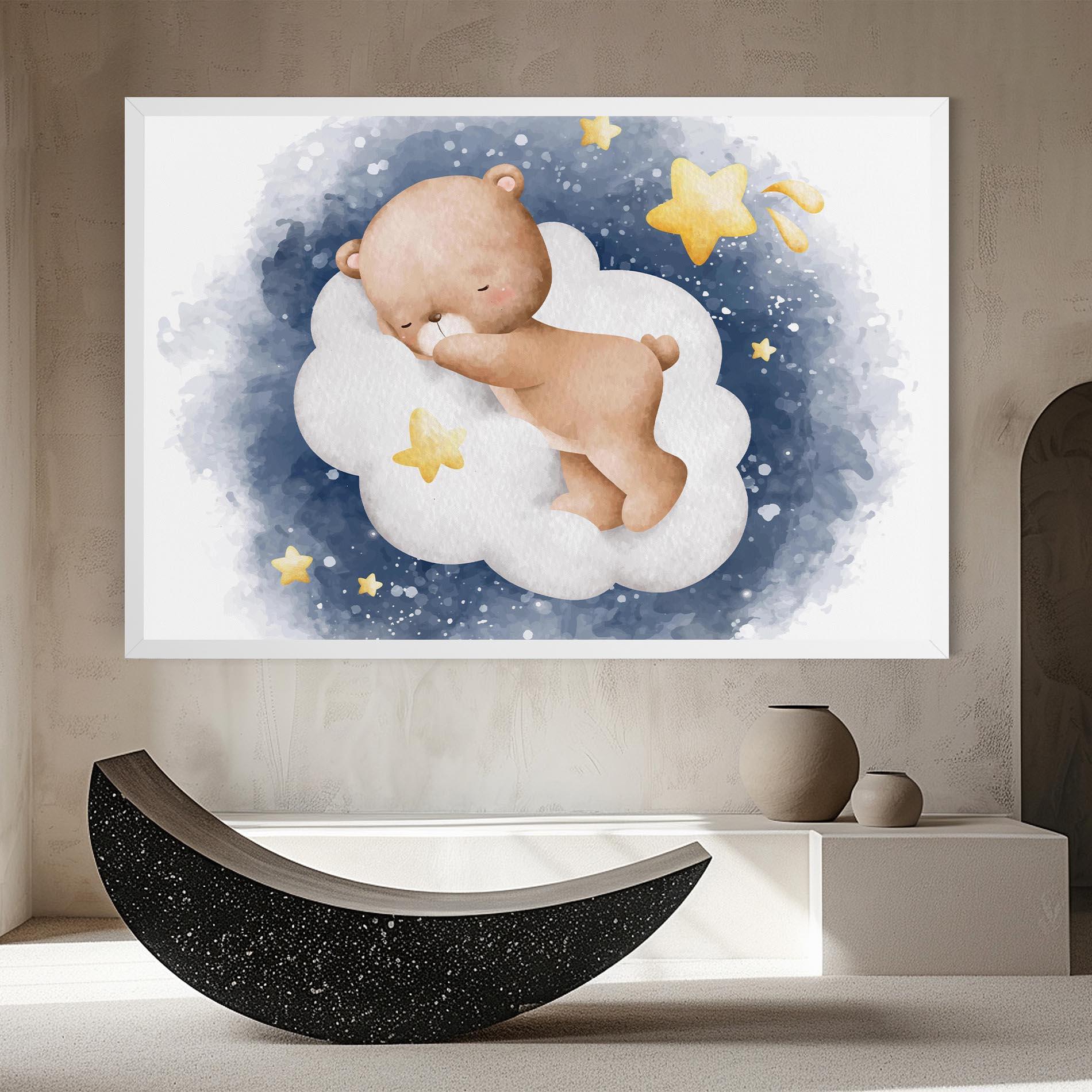 Obraz na Płótnie Bear Cloud Sleep mockup 8