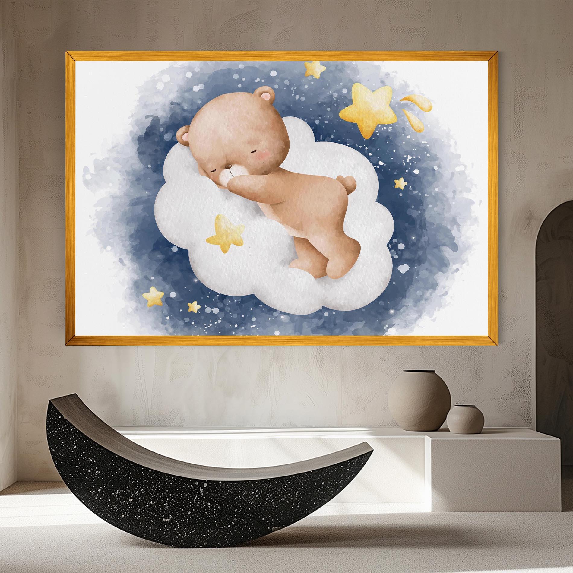 Obraz na Płótnie Bear Cloud Sleep mockup 8