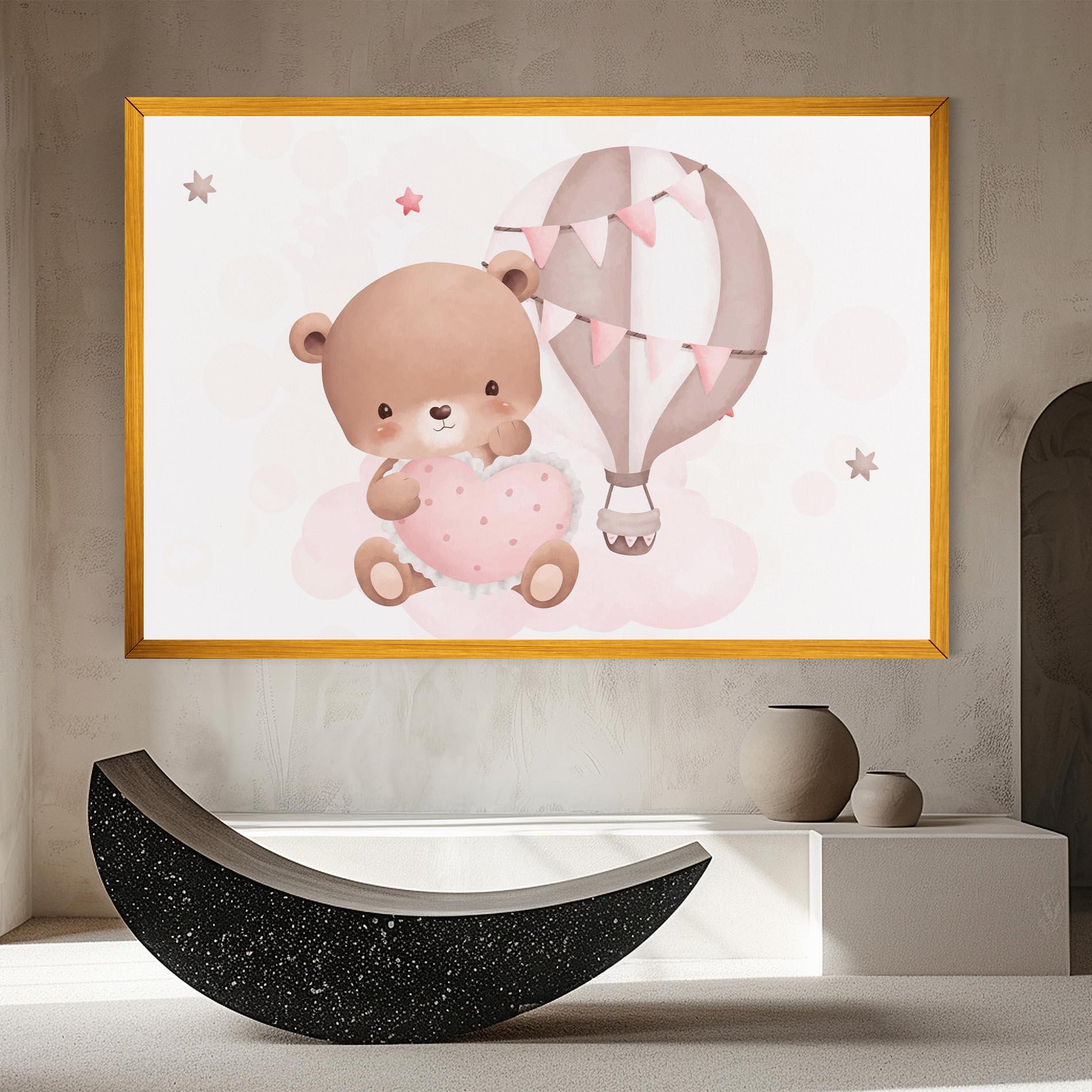 Obraz na Płótnie Pink Heart Bear mockup 8