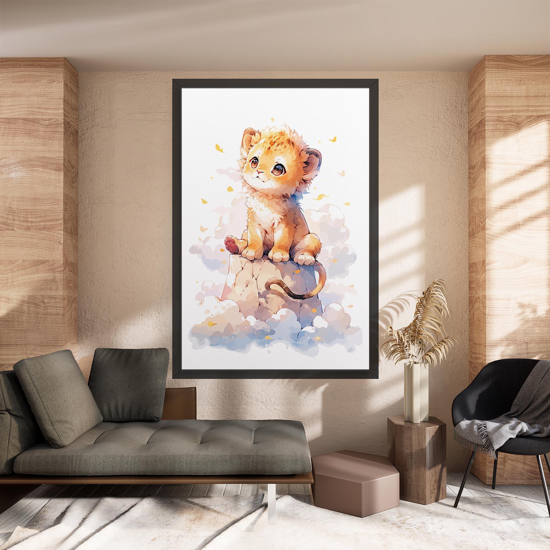 Obraz na Płótnie Cute Cloud Lion mockup 8