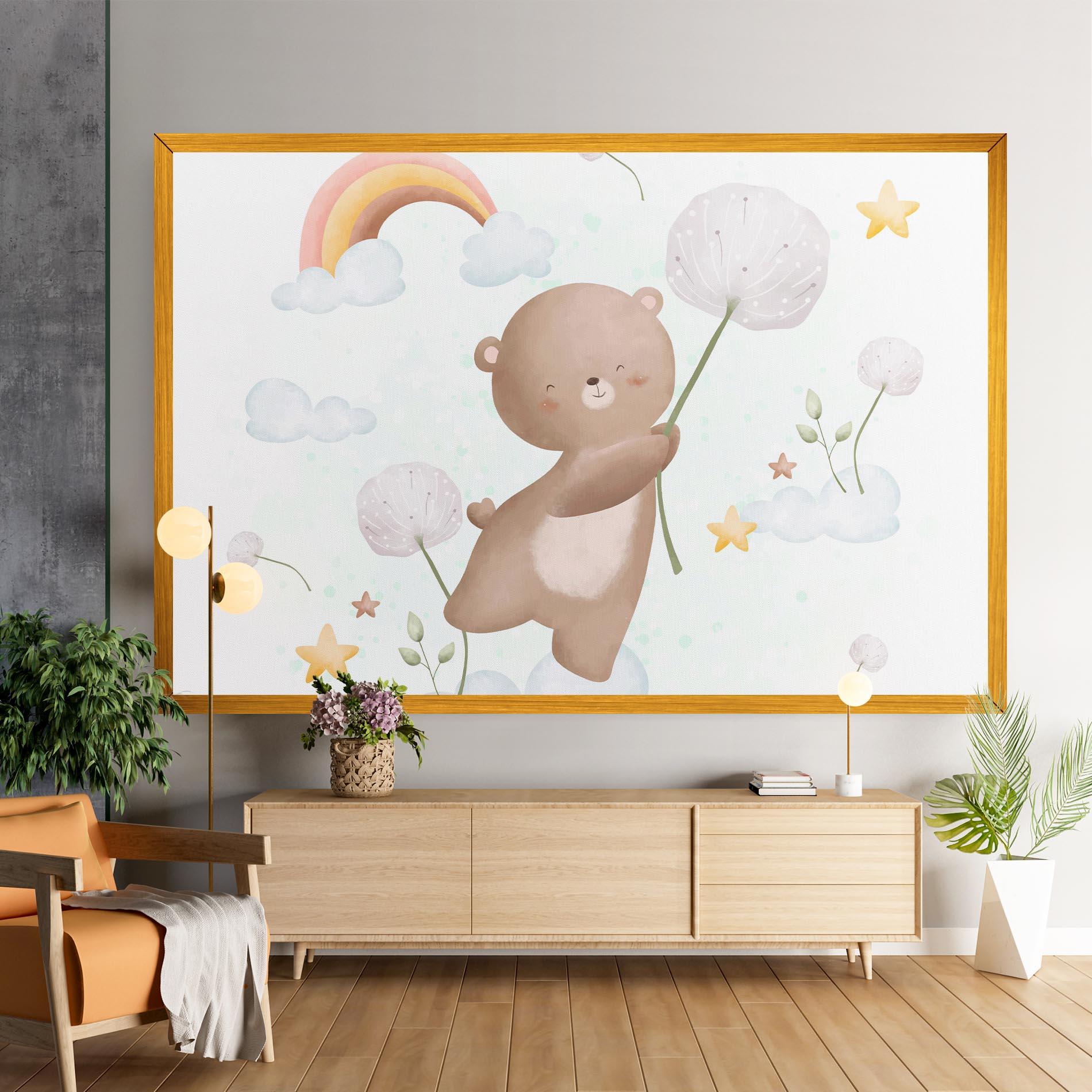 Obraz na Płótnie Bear Rainbow Art mockup 9
