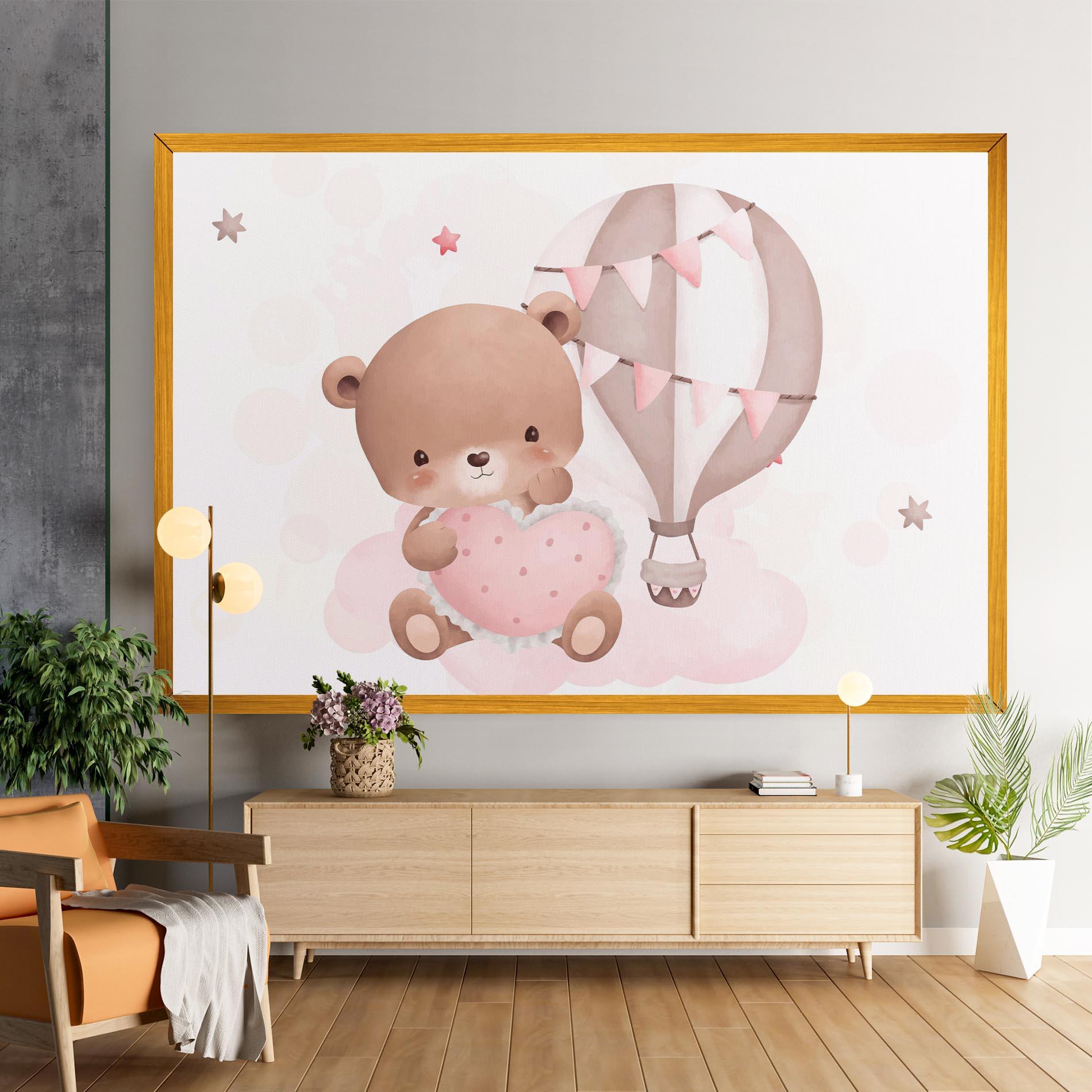 Obraz na Płótnie Pink Heart Bear mockup 9