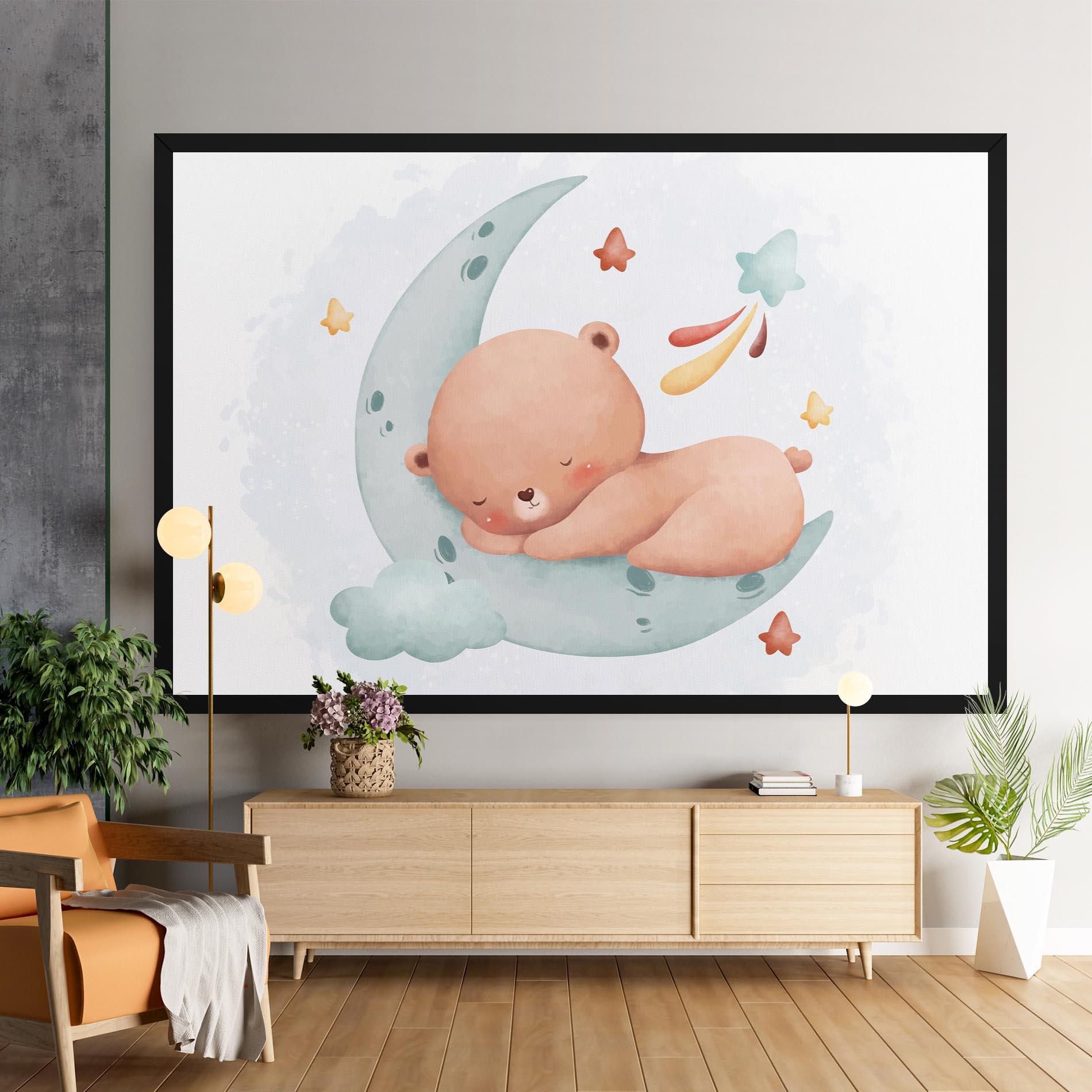 Obraz na Płótnie Blue Moon Bear mockup 9