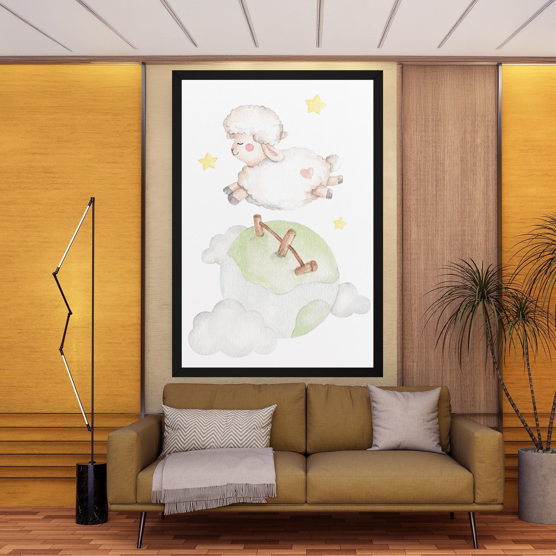 Obraz na Płótnie Sheep Jump mockup 9