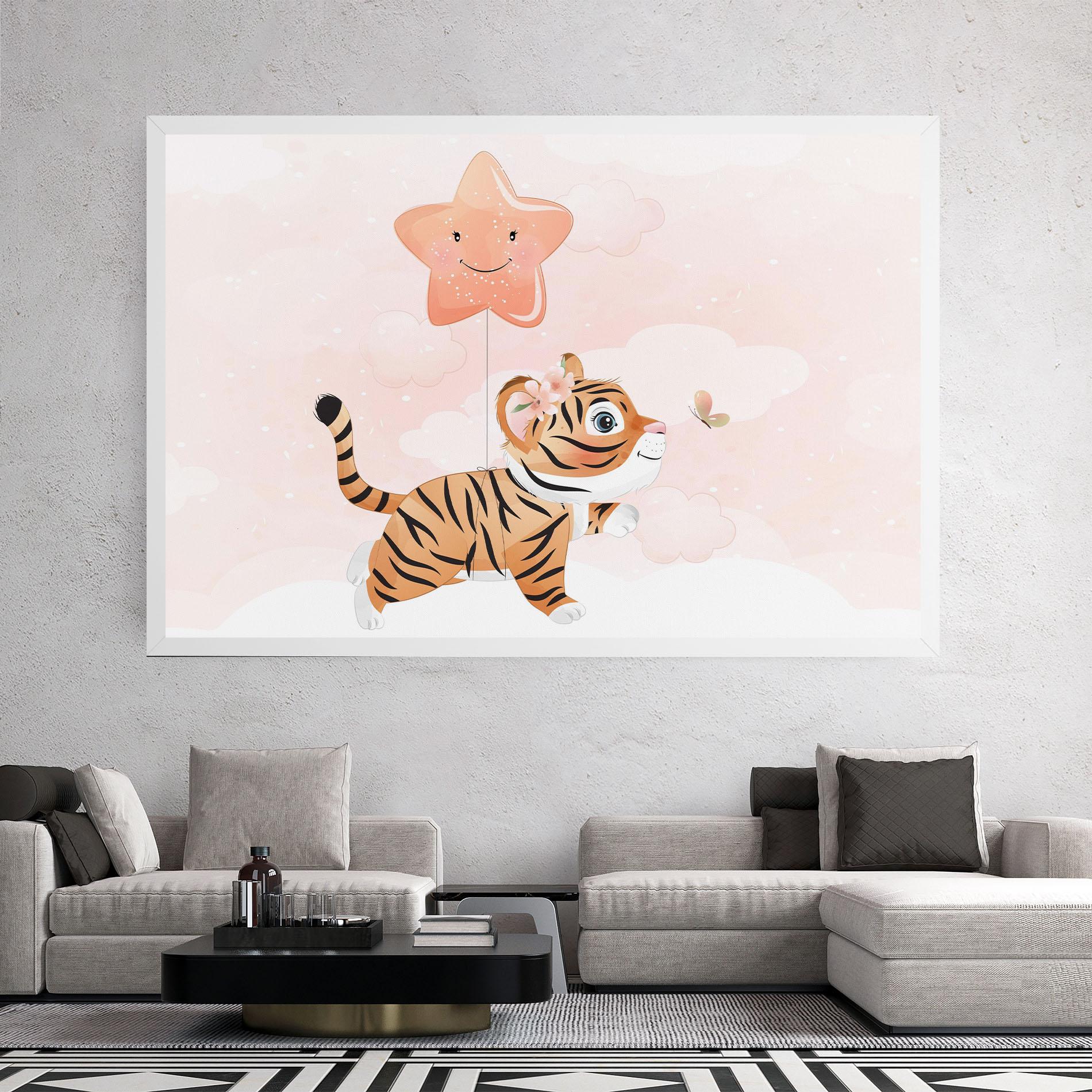Obraz na Płótnie Baby Tiger Art mockup 2