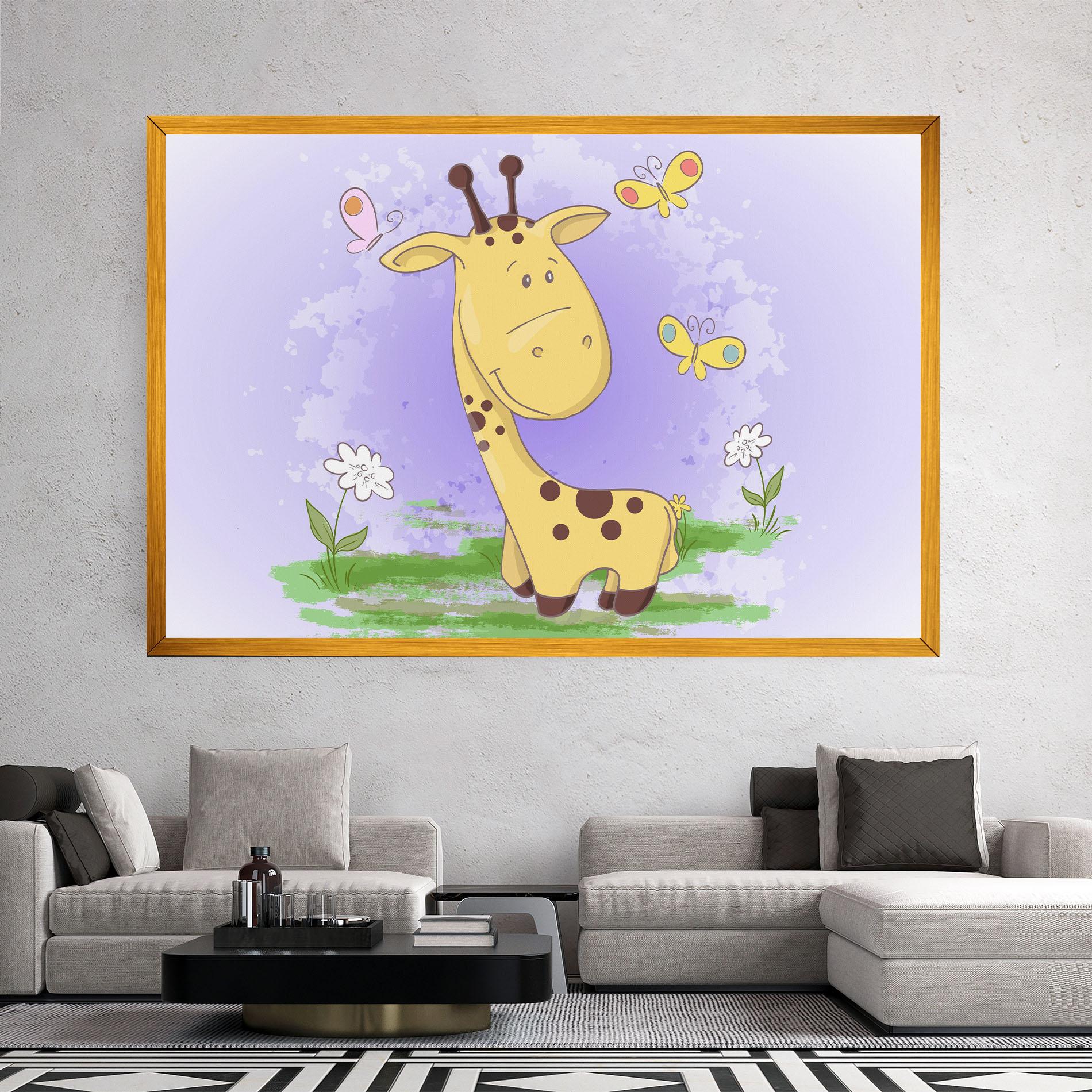 Obraz na Płótnie Cute Giraffe mockup 2