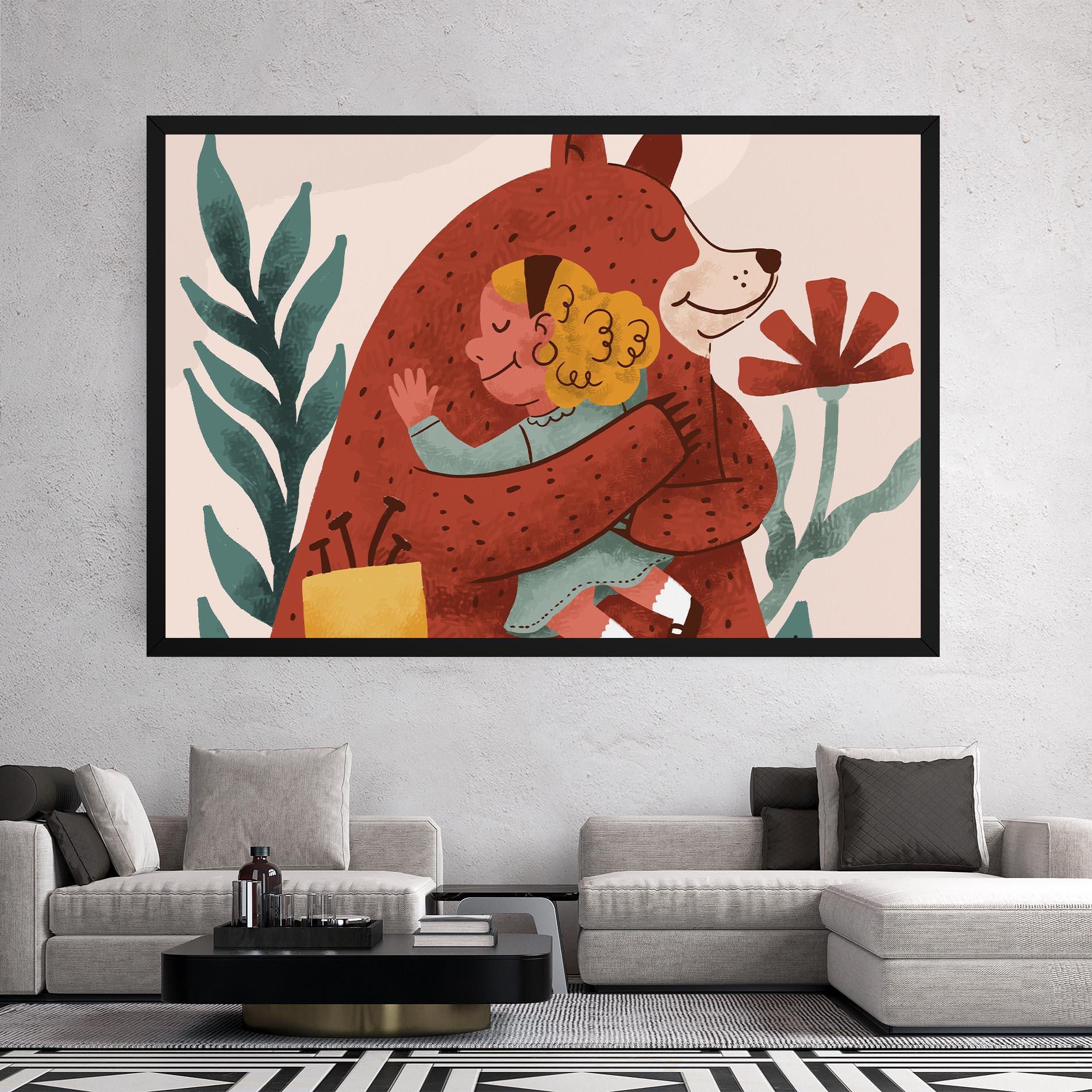 Obraz na Płótnie Bear Hug mockup 2