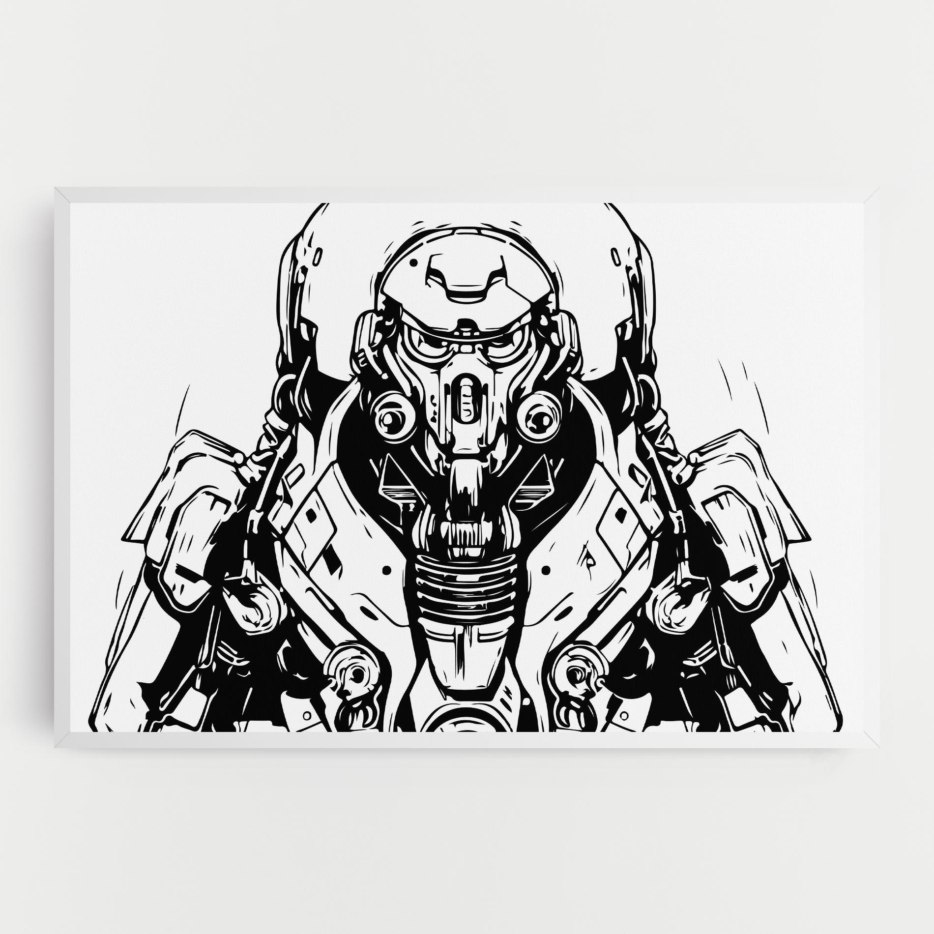 Obraz na Płótnie Military Robot mockup 0