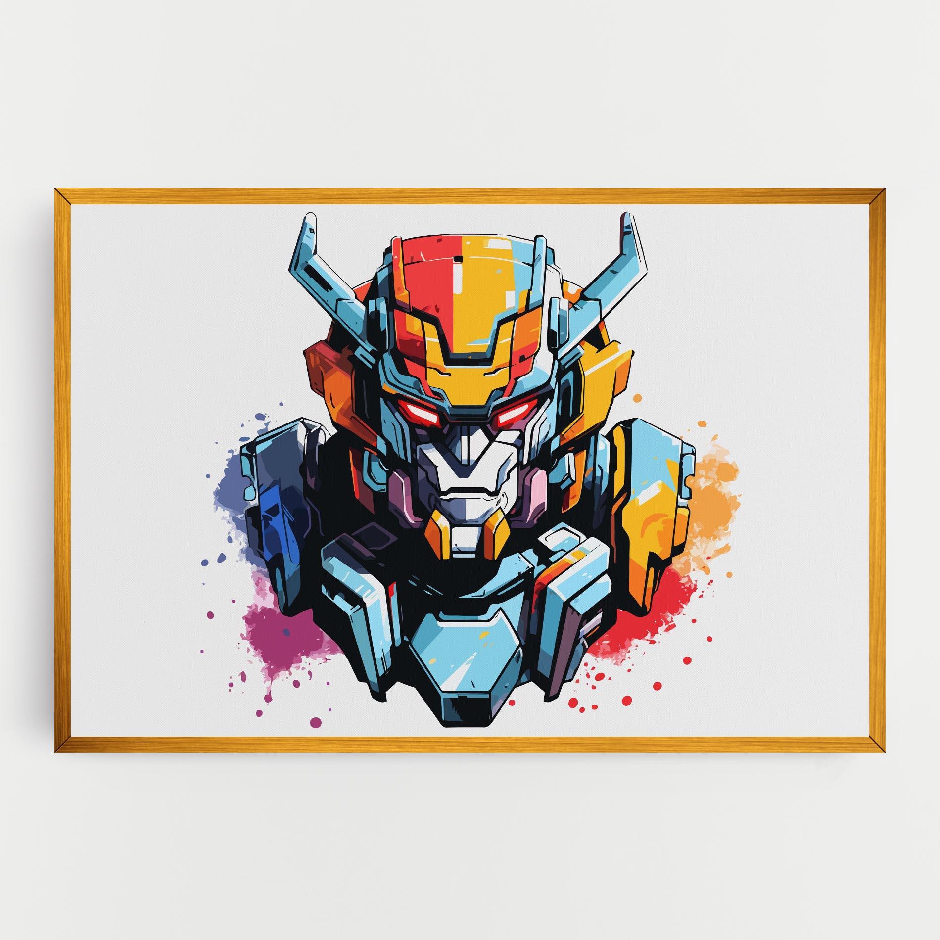 Obraz na Płótnie Colorful Robot mockup 0