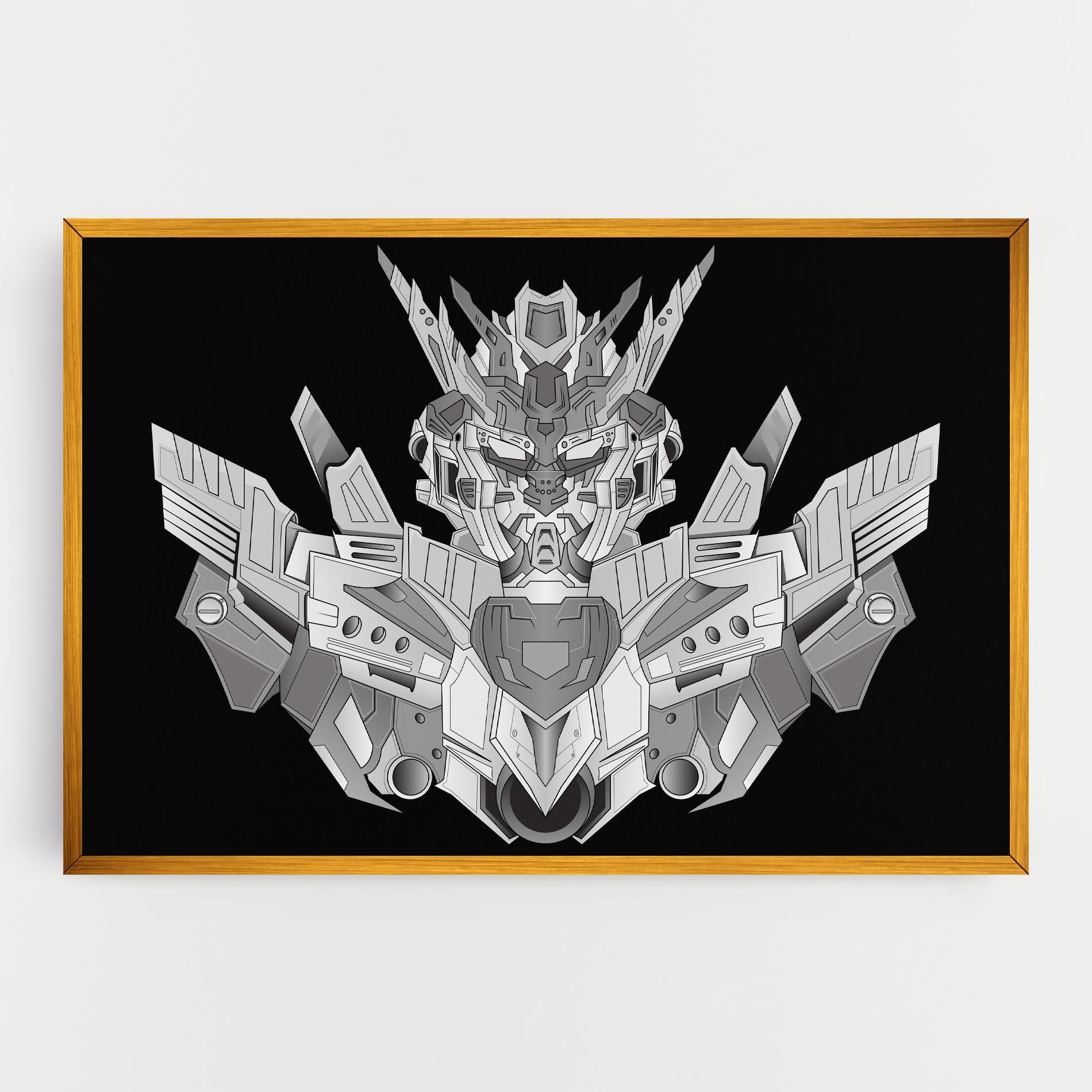 Obraz na Płótnie Grey Robot mockup 0