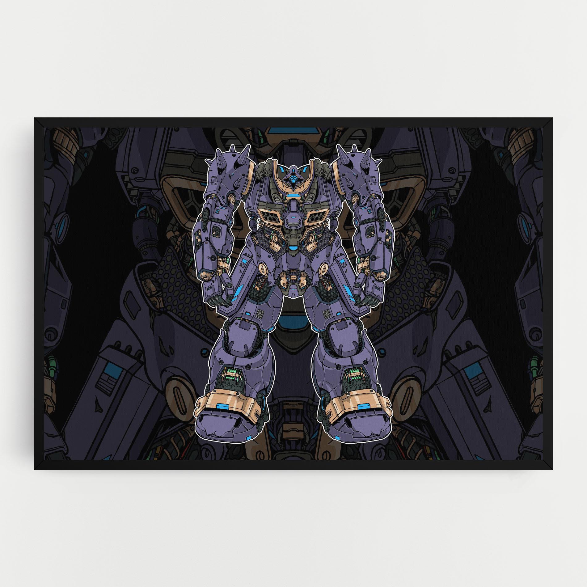 Obraz na Płótnie Purple Cream Robot mockup 0