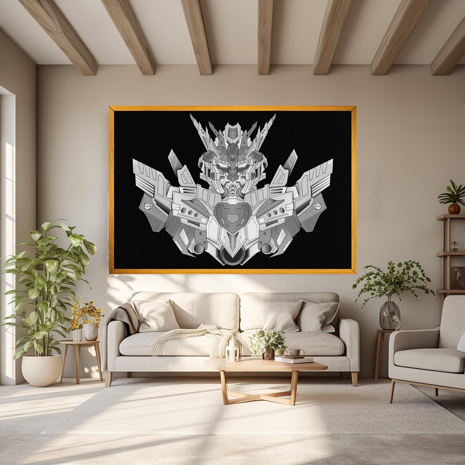 Obraz na Płótnie Grey Robot mockup 6