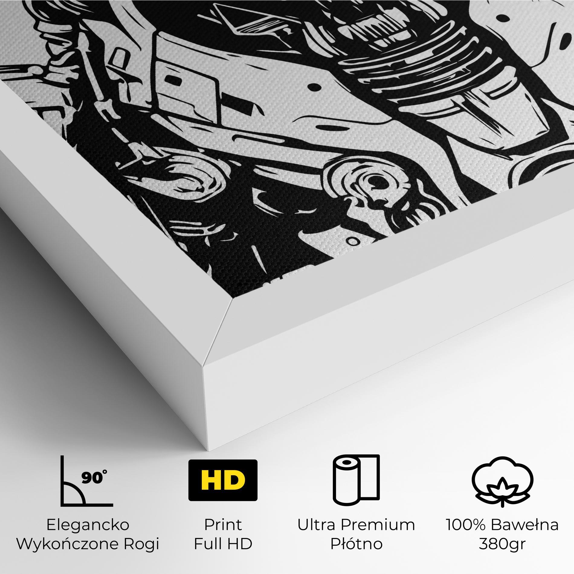 Obraz na Płótnie Military Robot mockup 4