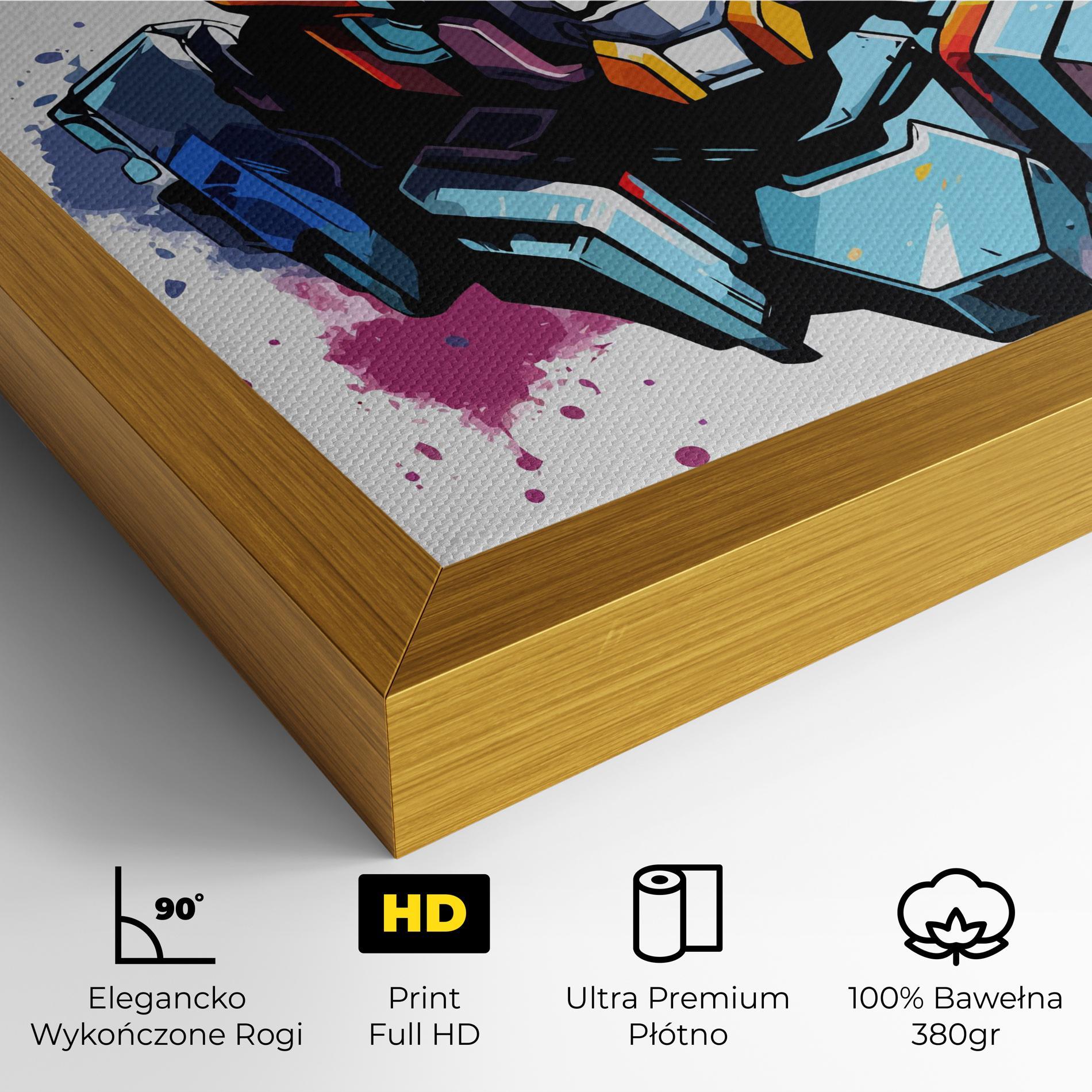 Obraz na Płótnie Colorful Robot mockup 4