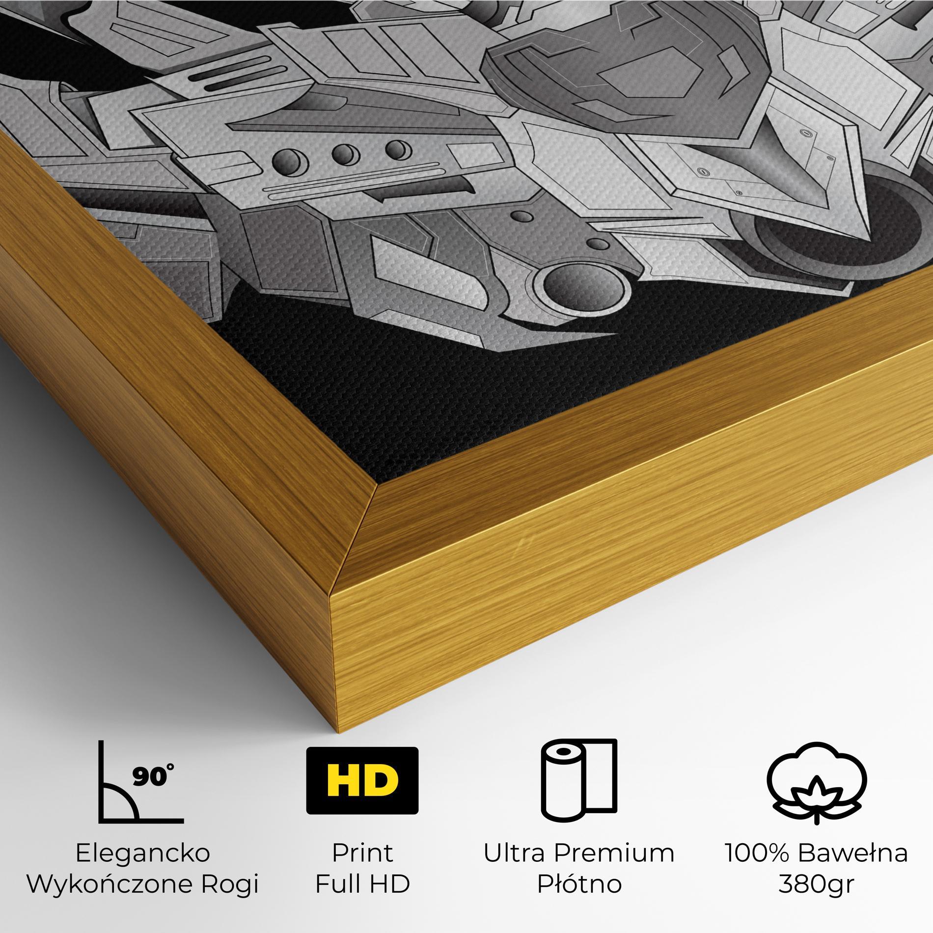 Obraz na Płótnie Grey Robot mockup 4