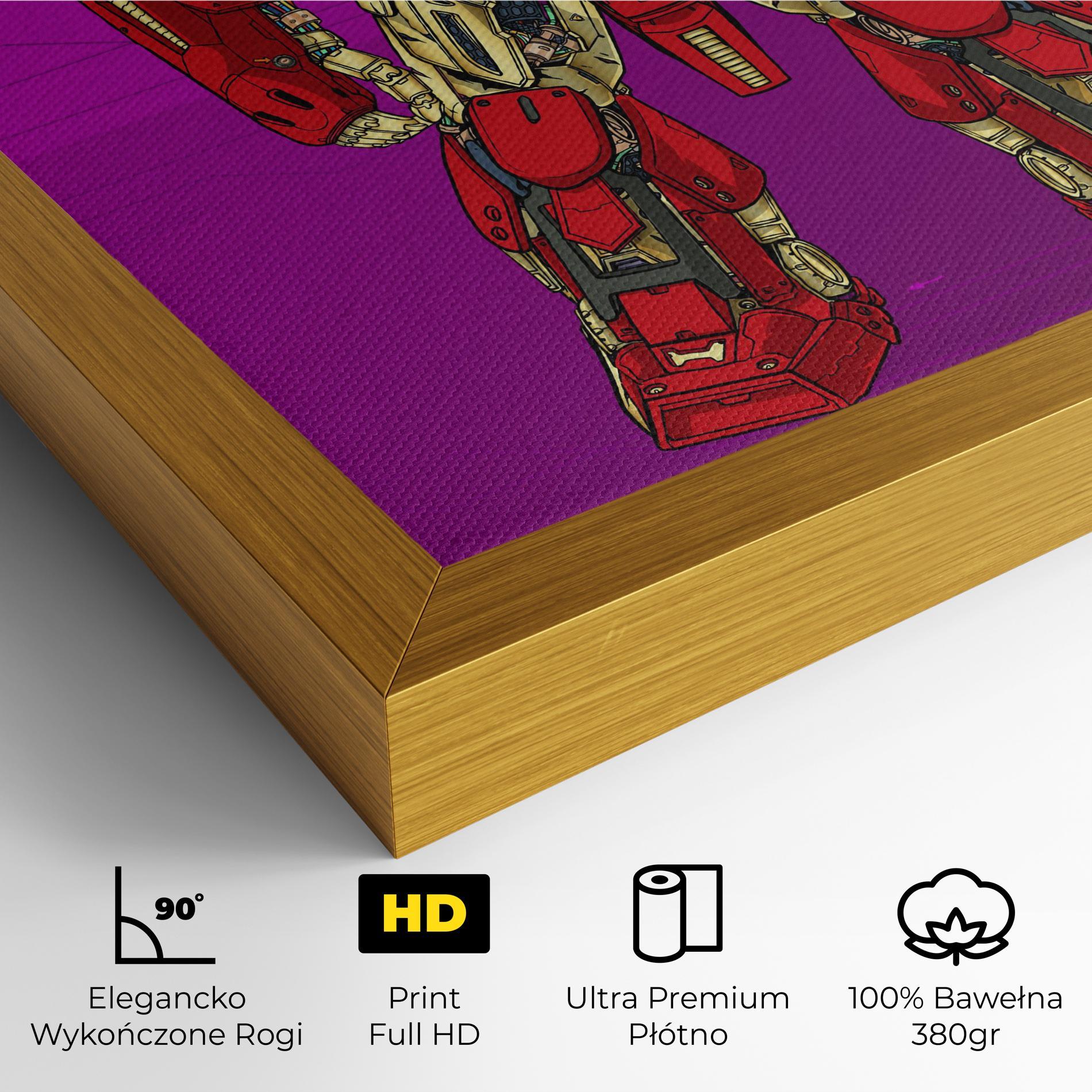 Obraz na Płótnie Red Cream Robot mockup 4