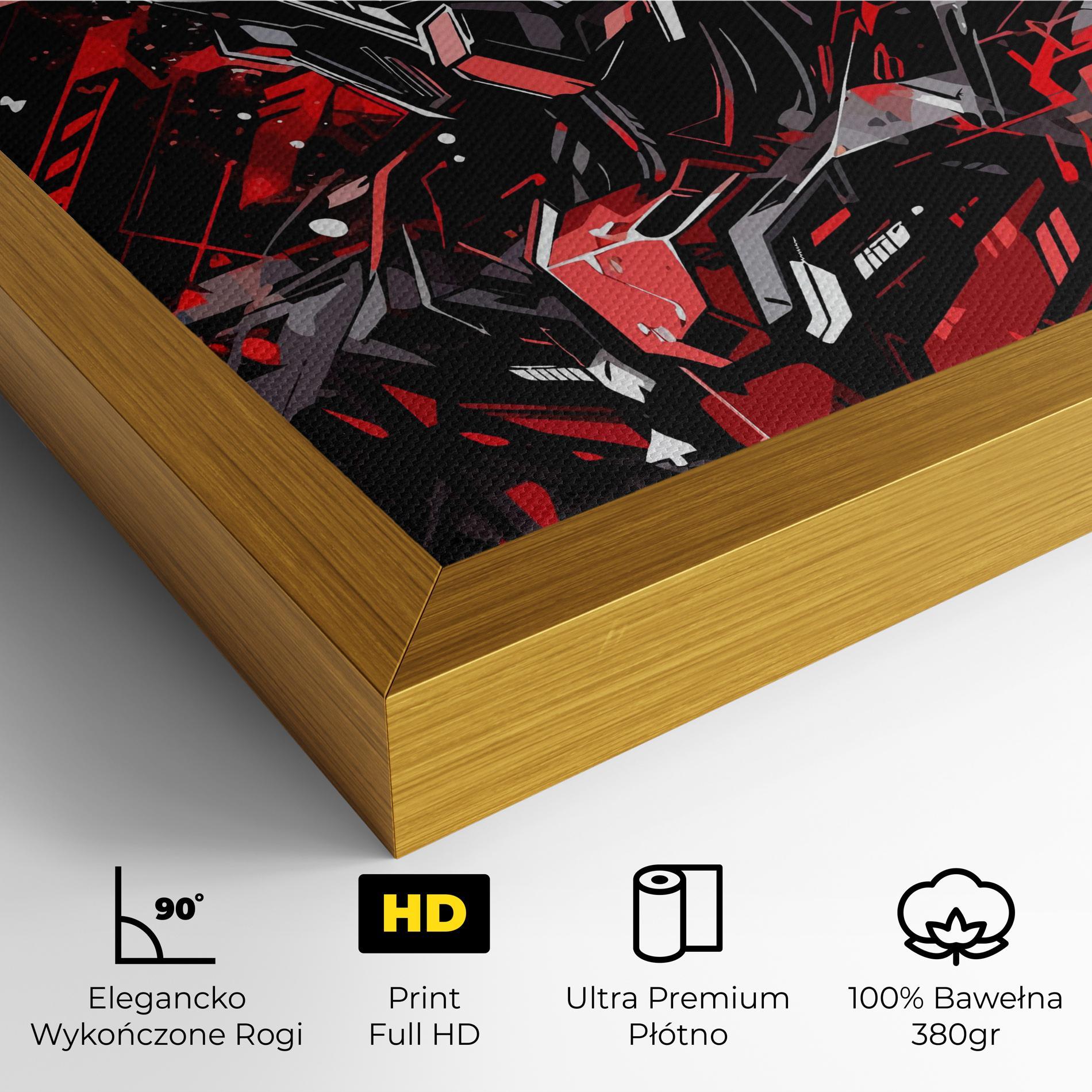 Obraz na Płótnie Red Grey Robot mockup 4